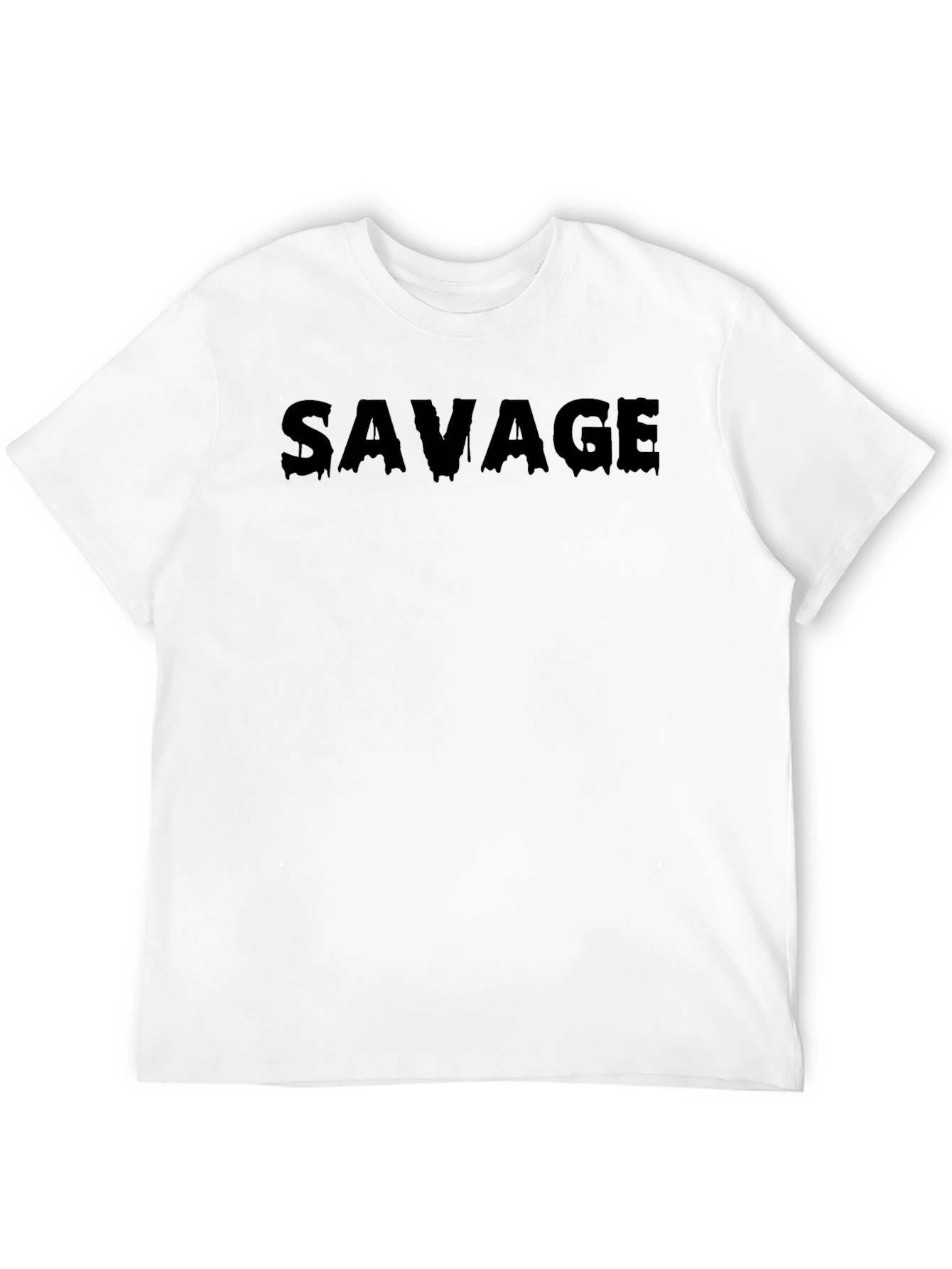 Savage Graphic Print Black T-Shirt for Men