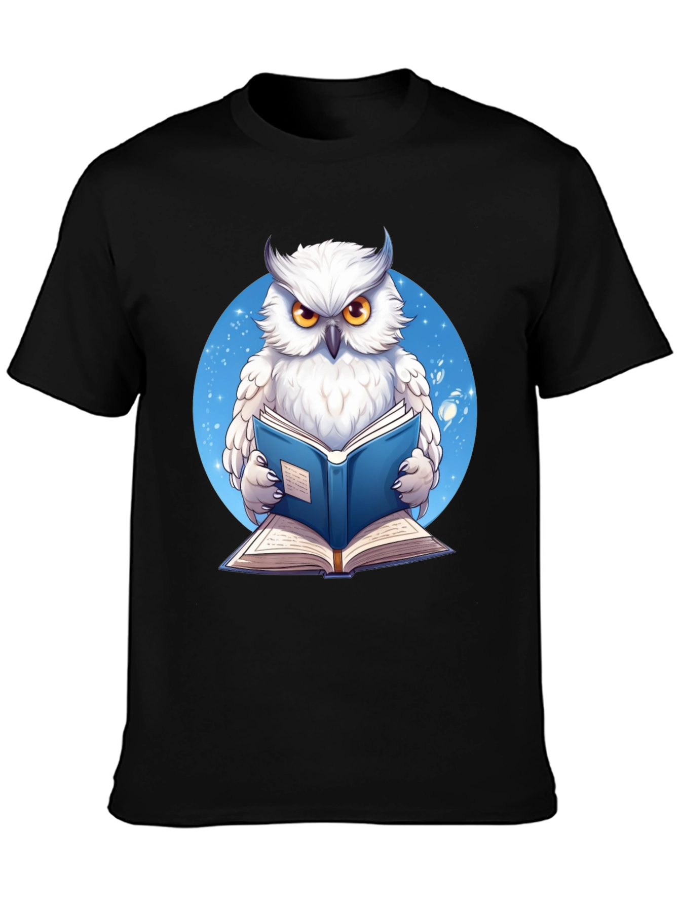 Owl Reading Book Graphic T-Shirt