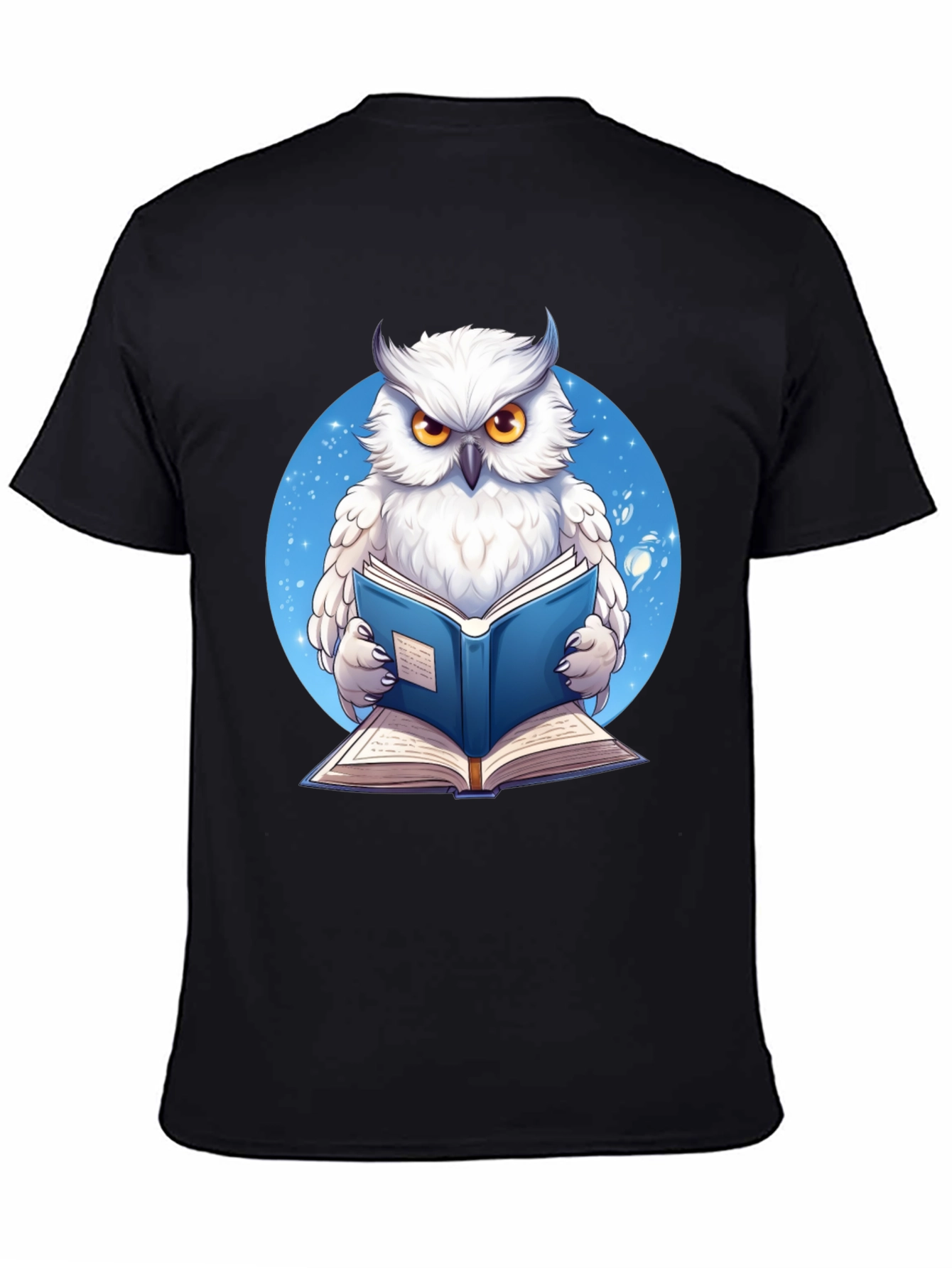 Owl Reading Book Graphic T-Shirt