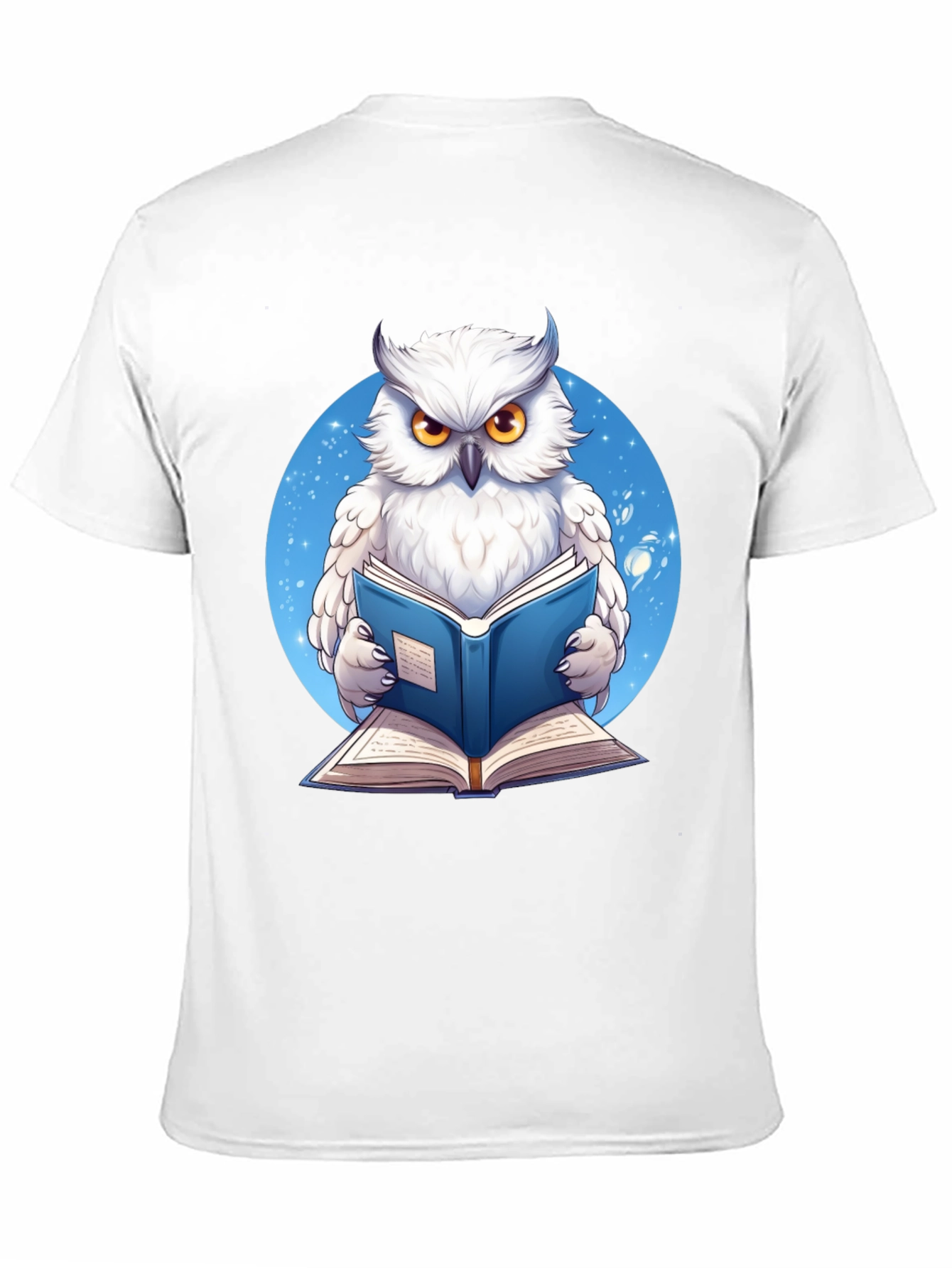 Owl Reading Book Graphic T-Shirt