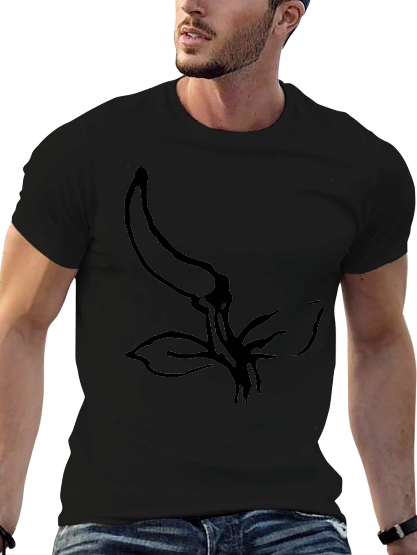 Minimalist Chili Pepper Graphic Black T-Shirt