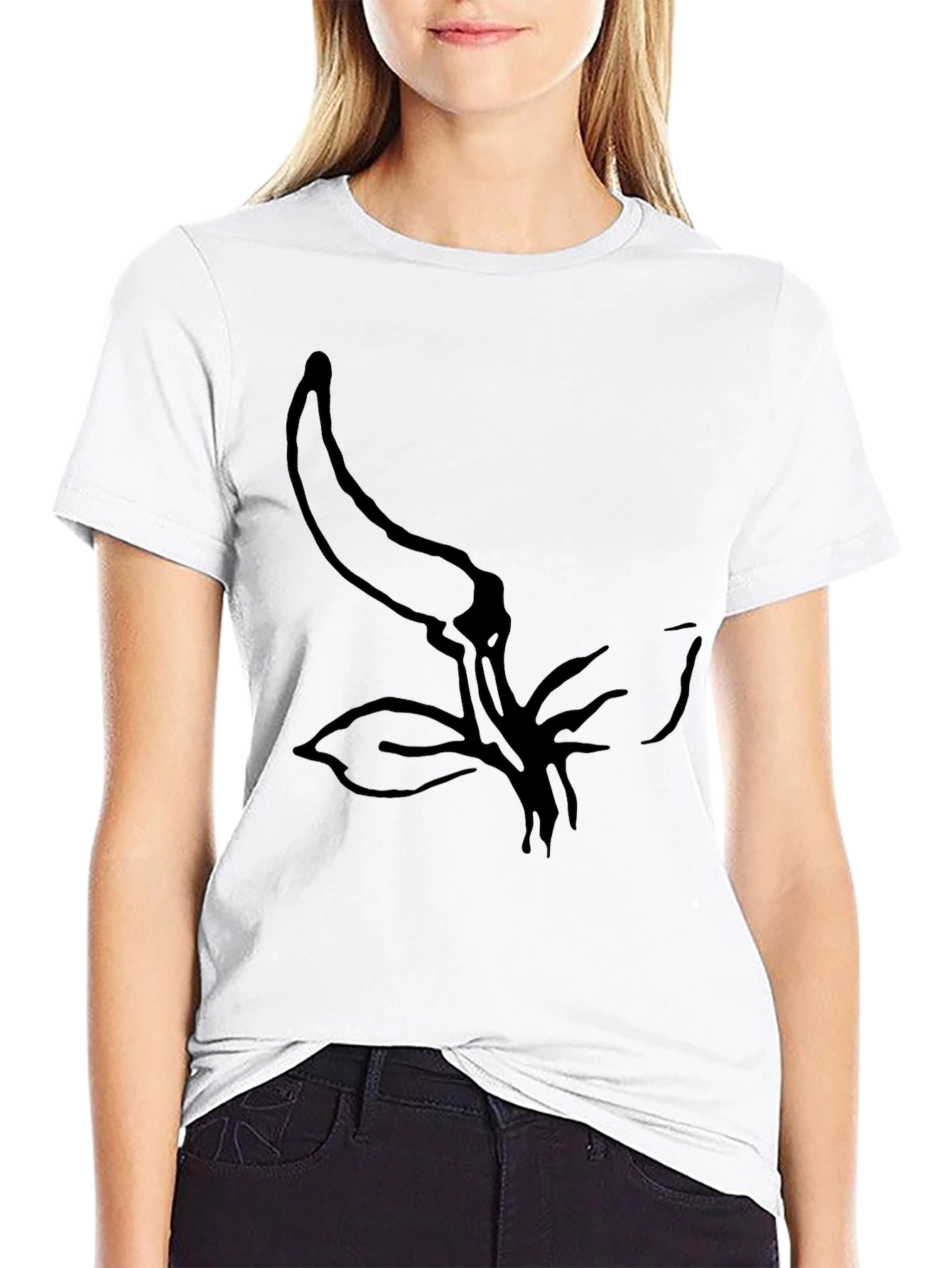 Minimalist Chili Pepper Graphic Black T-Shirt