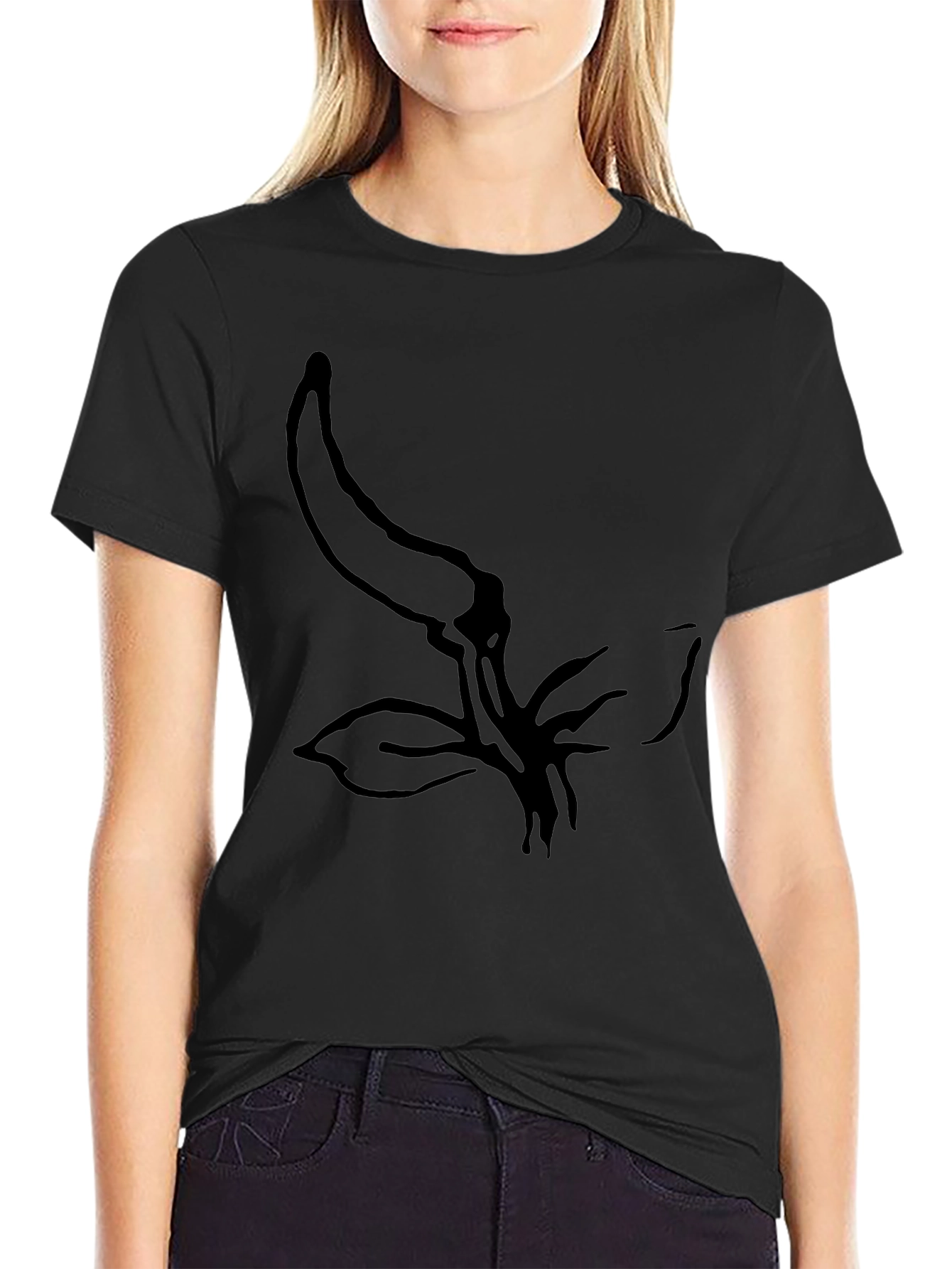 Minimalist Chili Pepper Graphic Black T-Shirt
