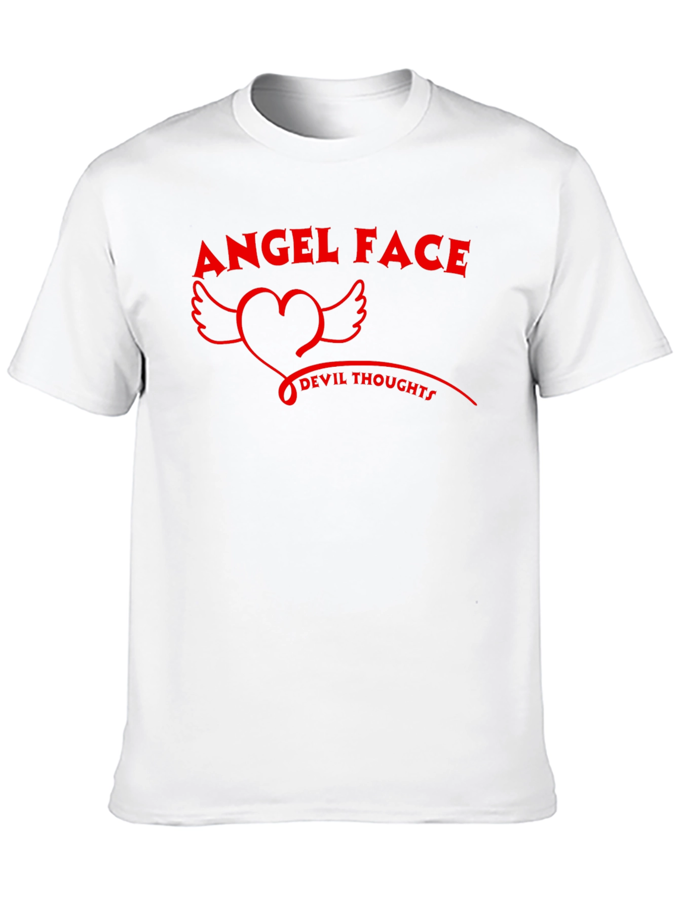 Angel Face Devil Thoughts Graphic T-Shirt