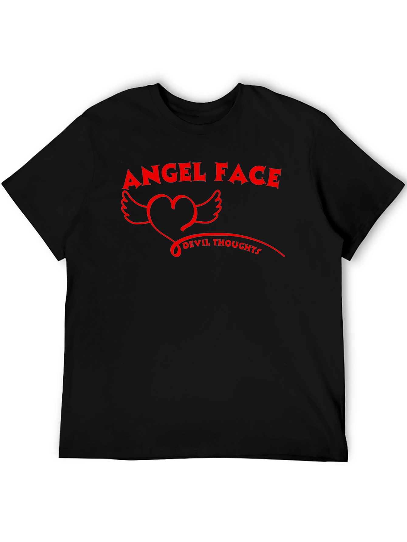Angel Face Devil Thoughts Graphic T-Shirt