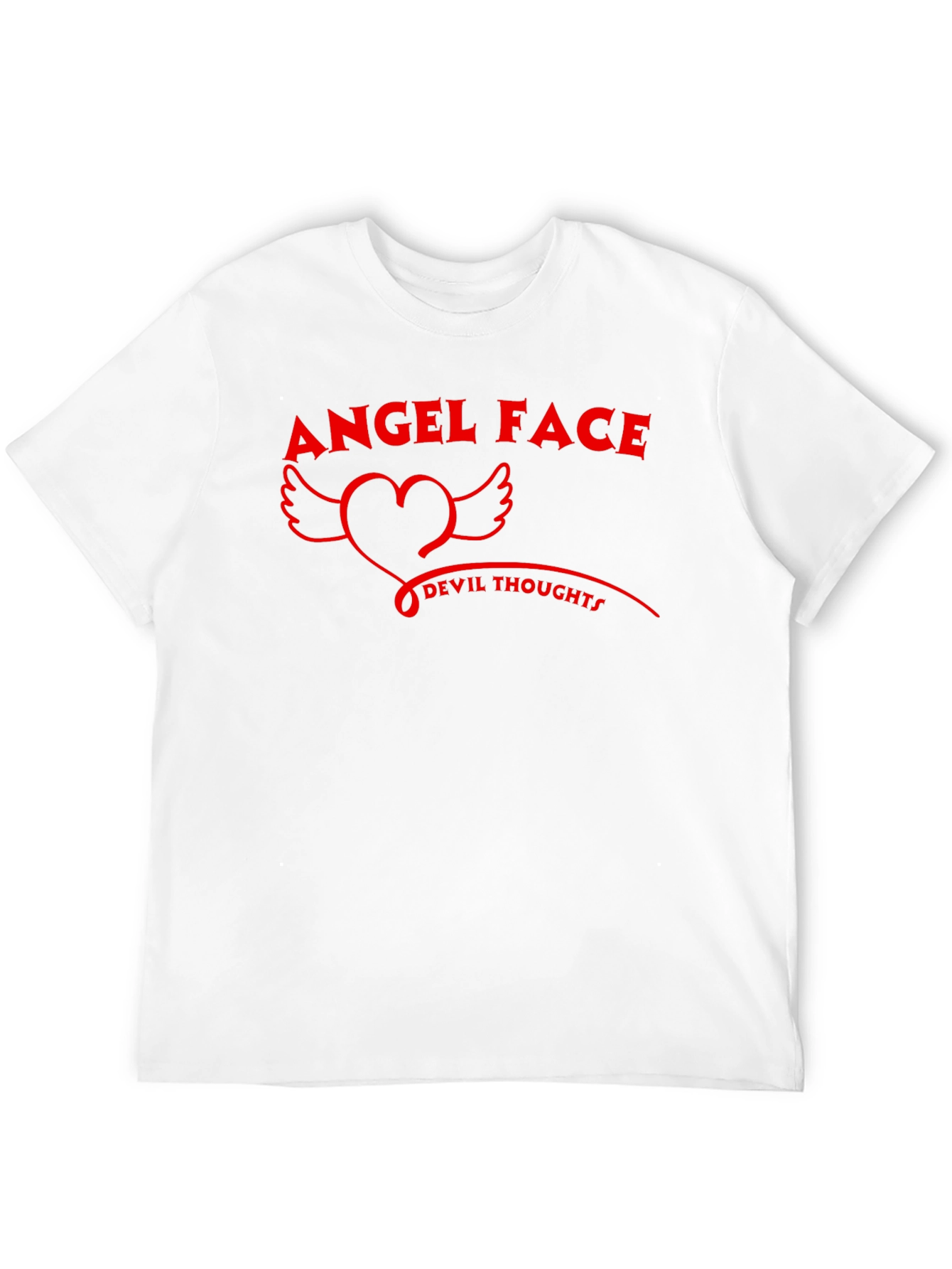 Angel Face Devil Thoughts Graphic T-Shirt