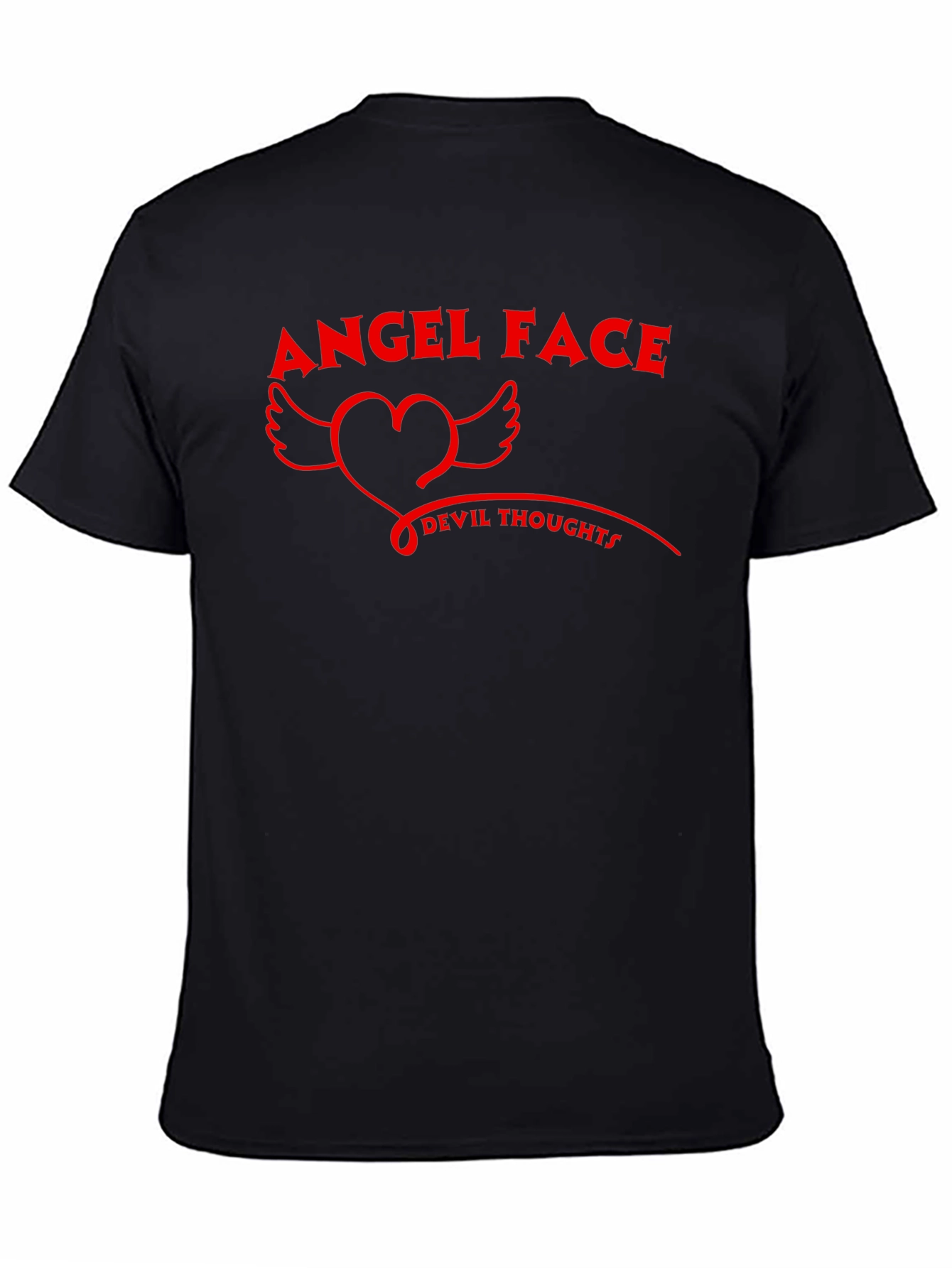 Angel Face Devil Thoughts Graphic T-Shirt