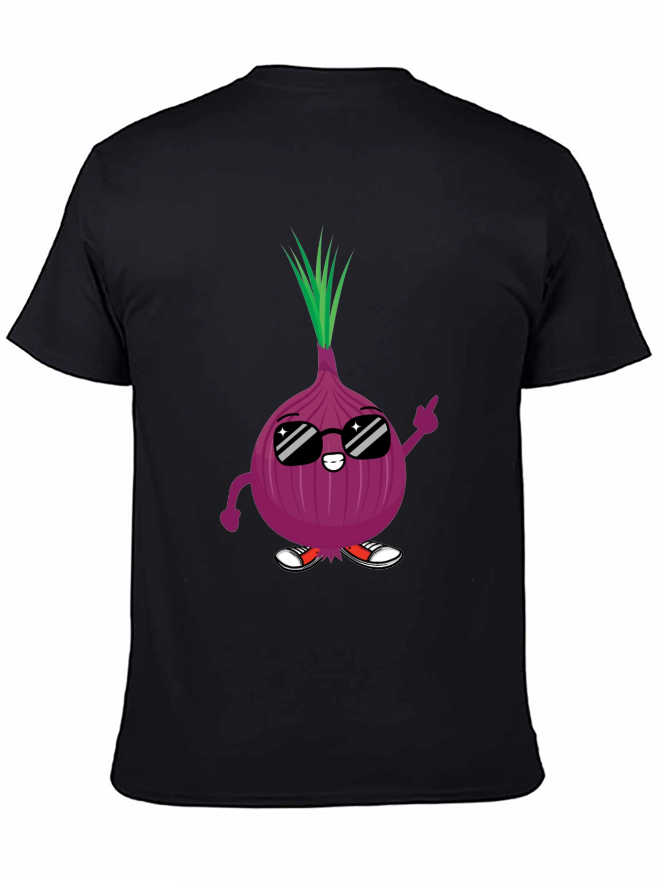 Cool Onion Graphic T-Shirt - Black Cotton Tee