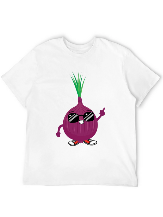 Cool Onion Graphic T-Shirt - Black Cotton Tee
