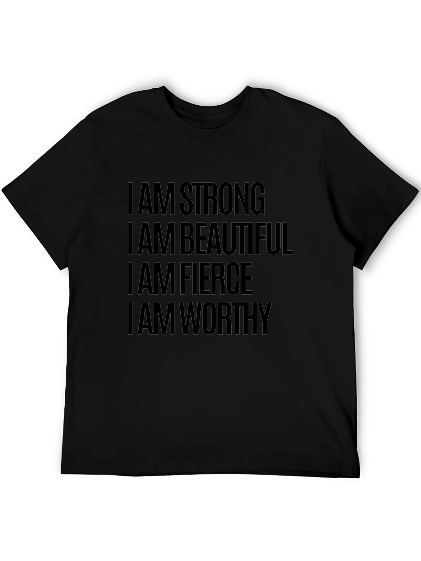 Empowering Affirmation Tee - Strong Beautiful Fierce Worthy
