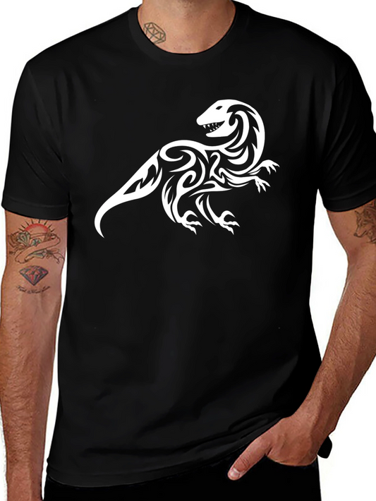 Tribal Otter Graphic Tee - Stylish Black T-Shirt