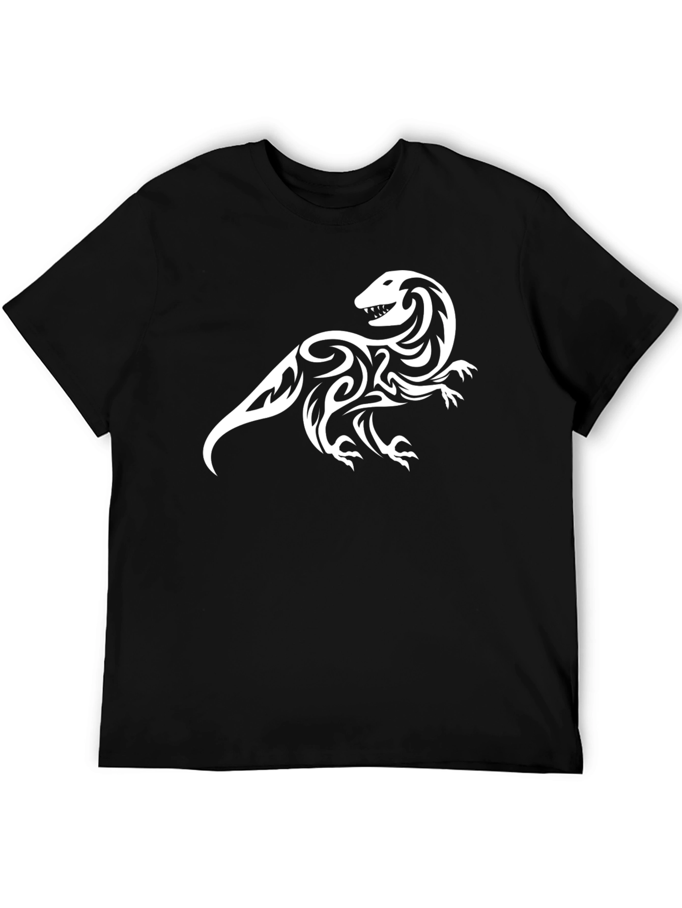 Tribal Otter Graphic Tee - Stylish Black T-Shirt