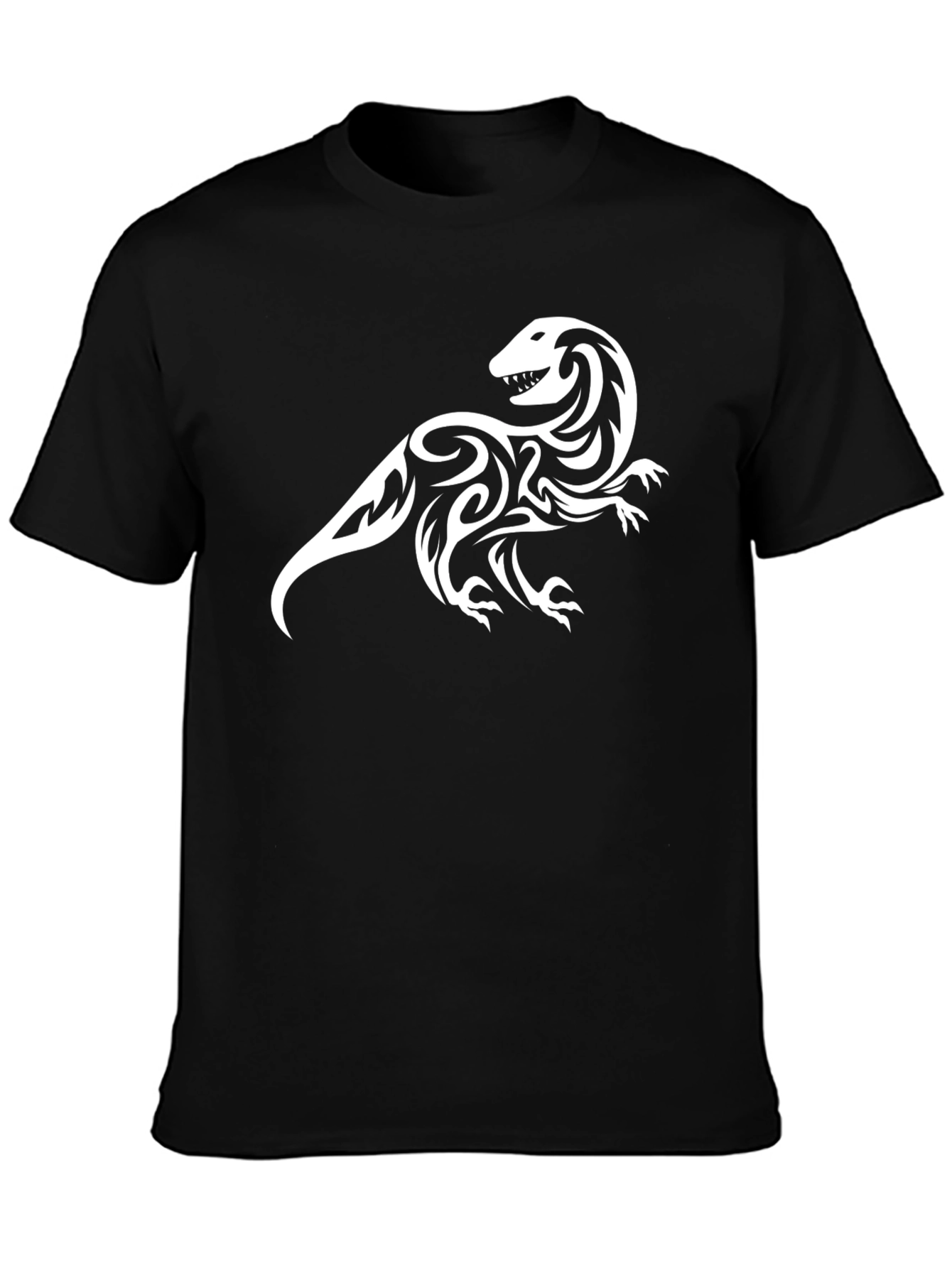 Tribal Otter Graphic Tee - Stylish Black T-Shirt
