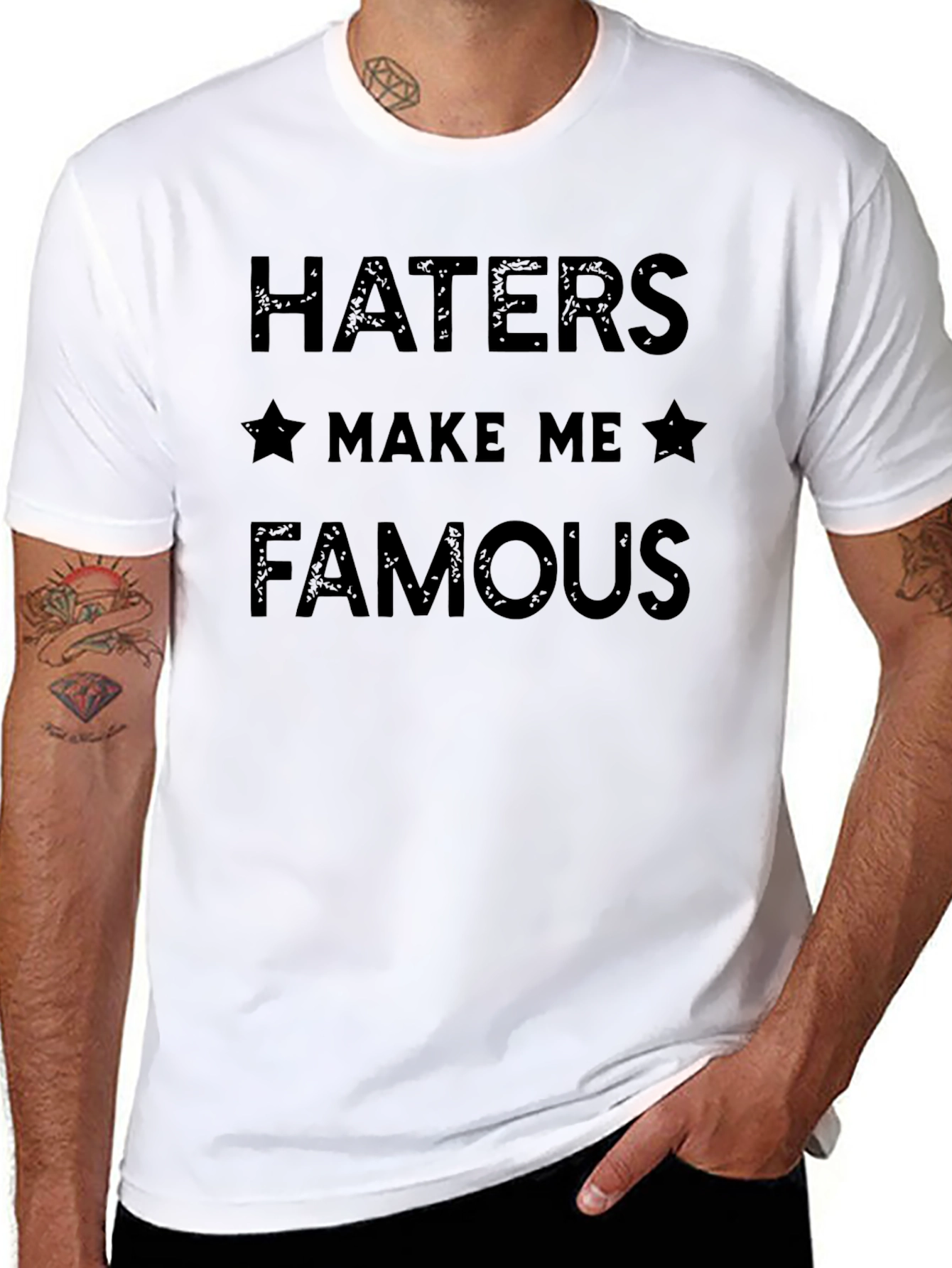 Haters Make Me Famous Black Graphic Tee