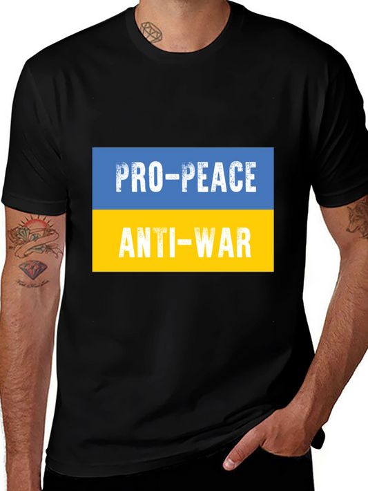 Pro-Peace Anti-War Ukraine Flag T-Shirt
