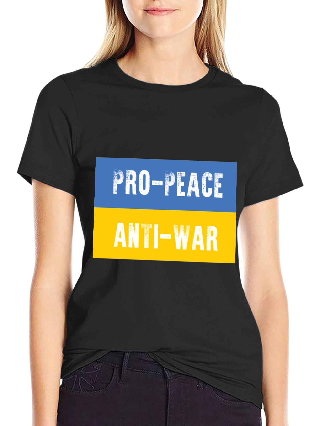 Pro-Peace Anti-War Ukraine Flag T-Shirt