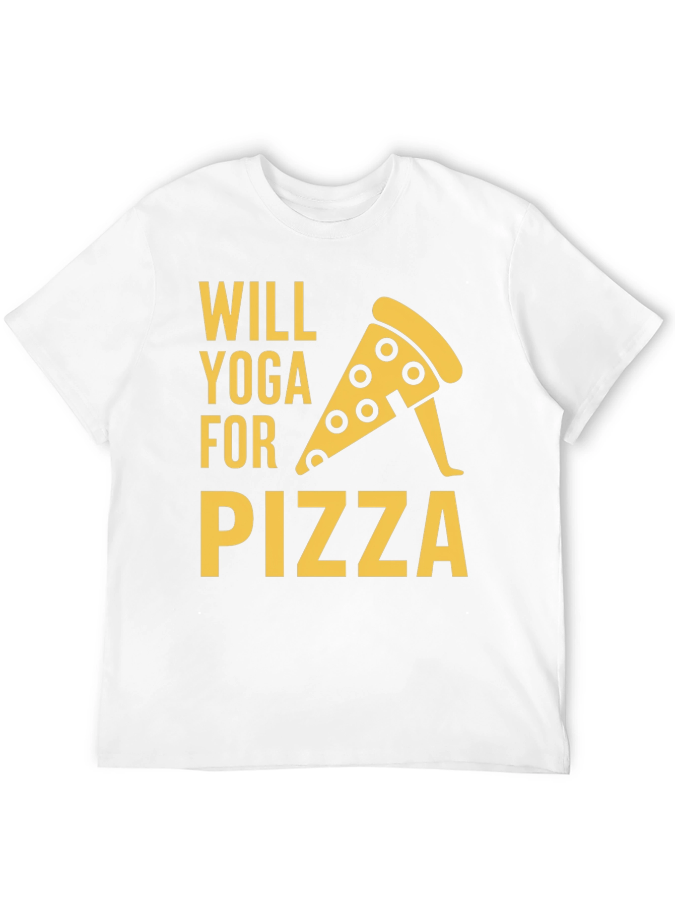 Will Yoga for Pizza Graphic Tee - Black