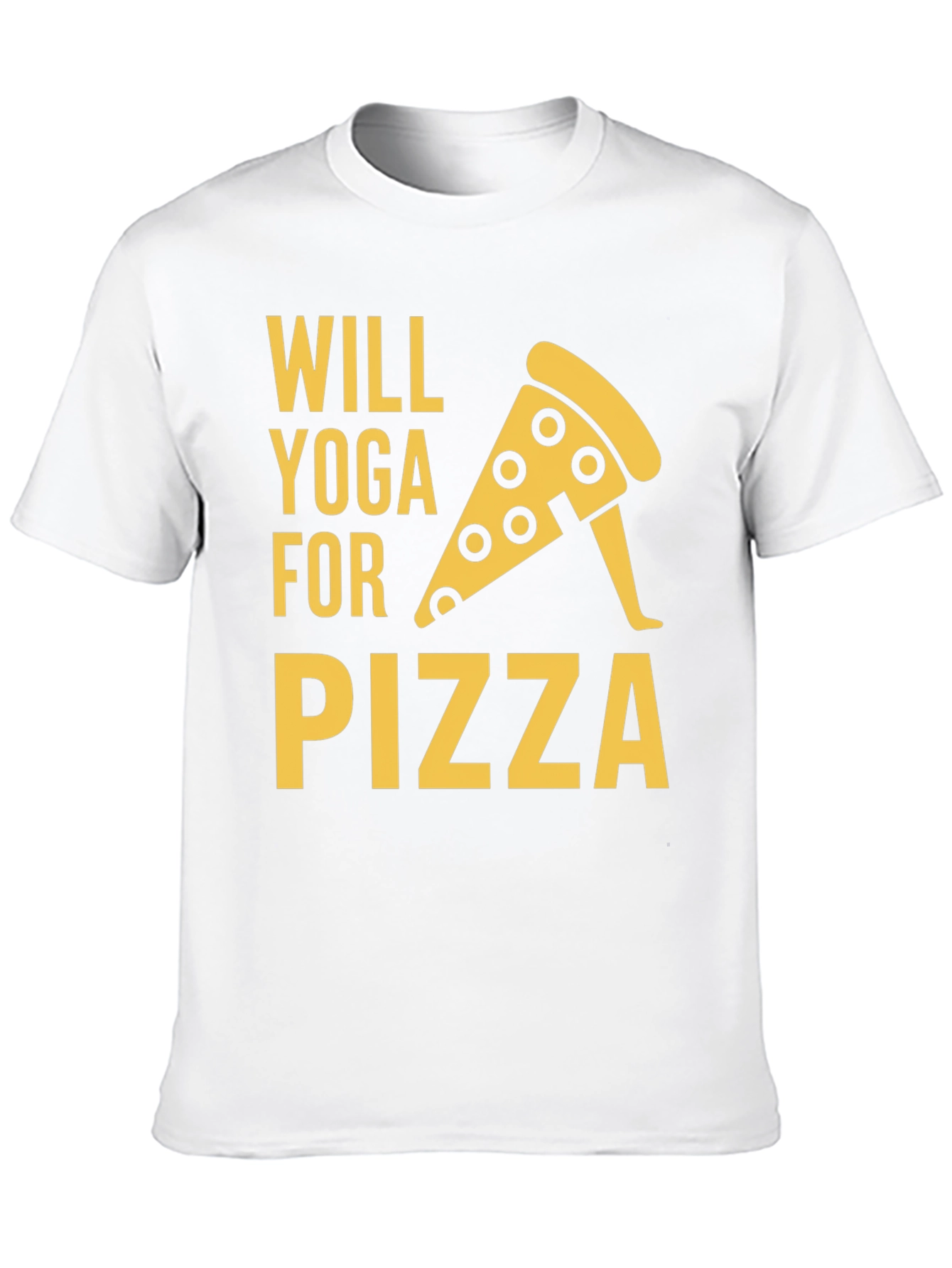 Will Yoga for Pizza Graphic Tee - Black