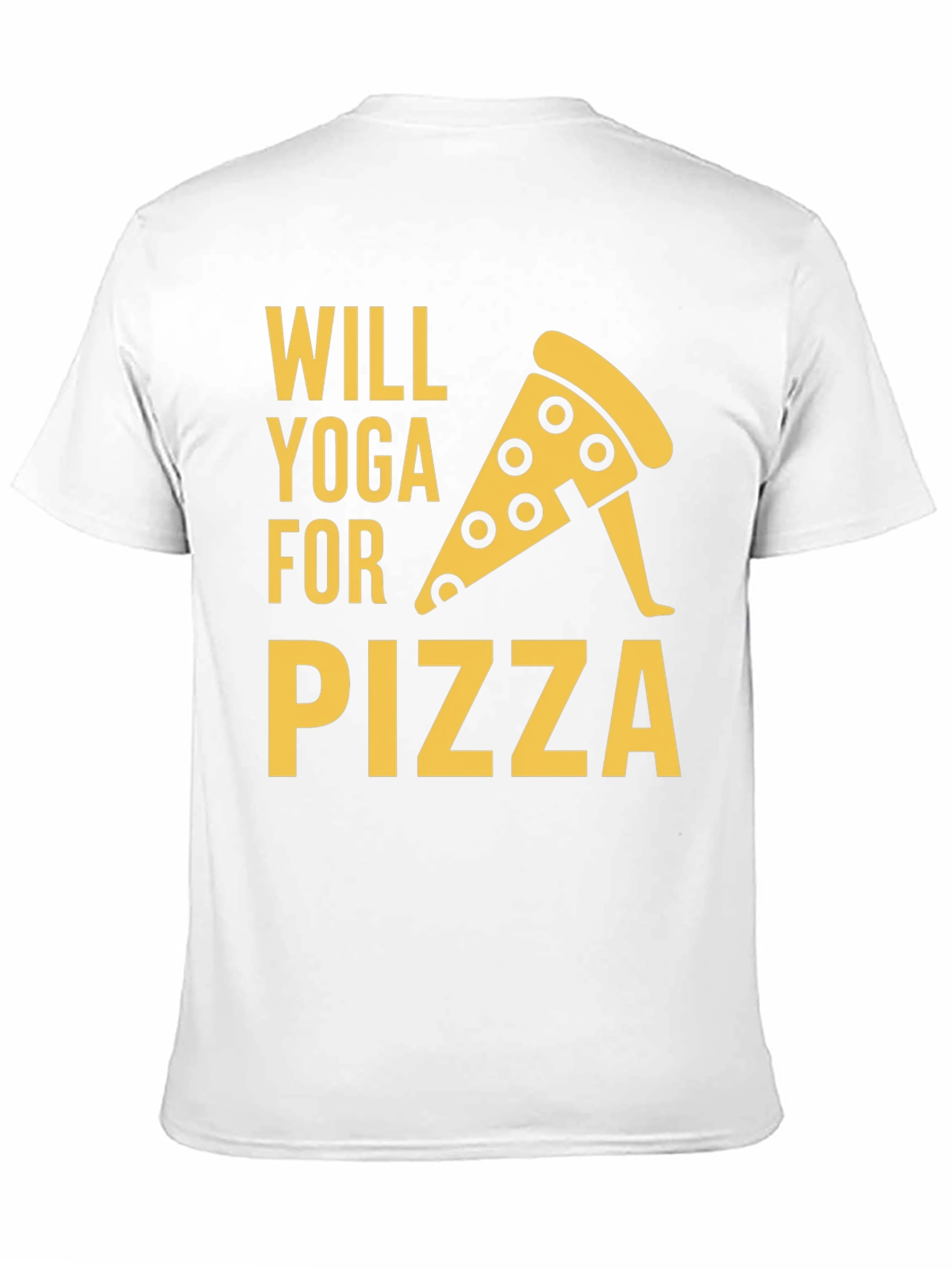 Will Yoga for Pizza Graphic Tee - Black
