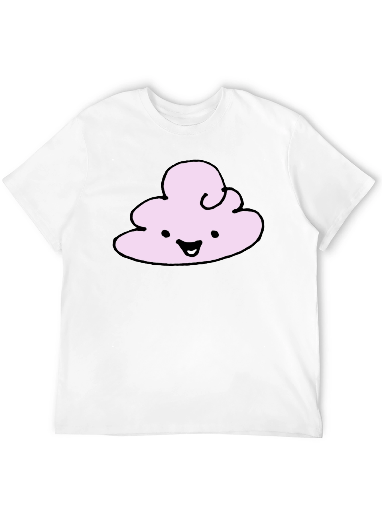 Cute Cloud Graphic T-Shirt - Black Cotton Tee