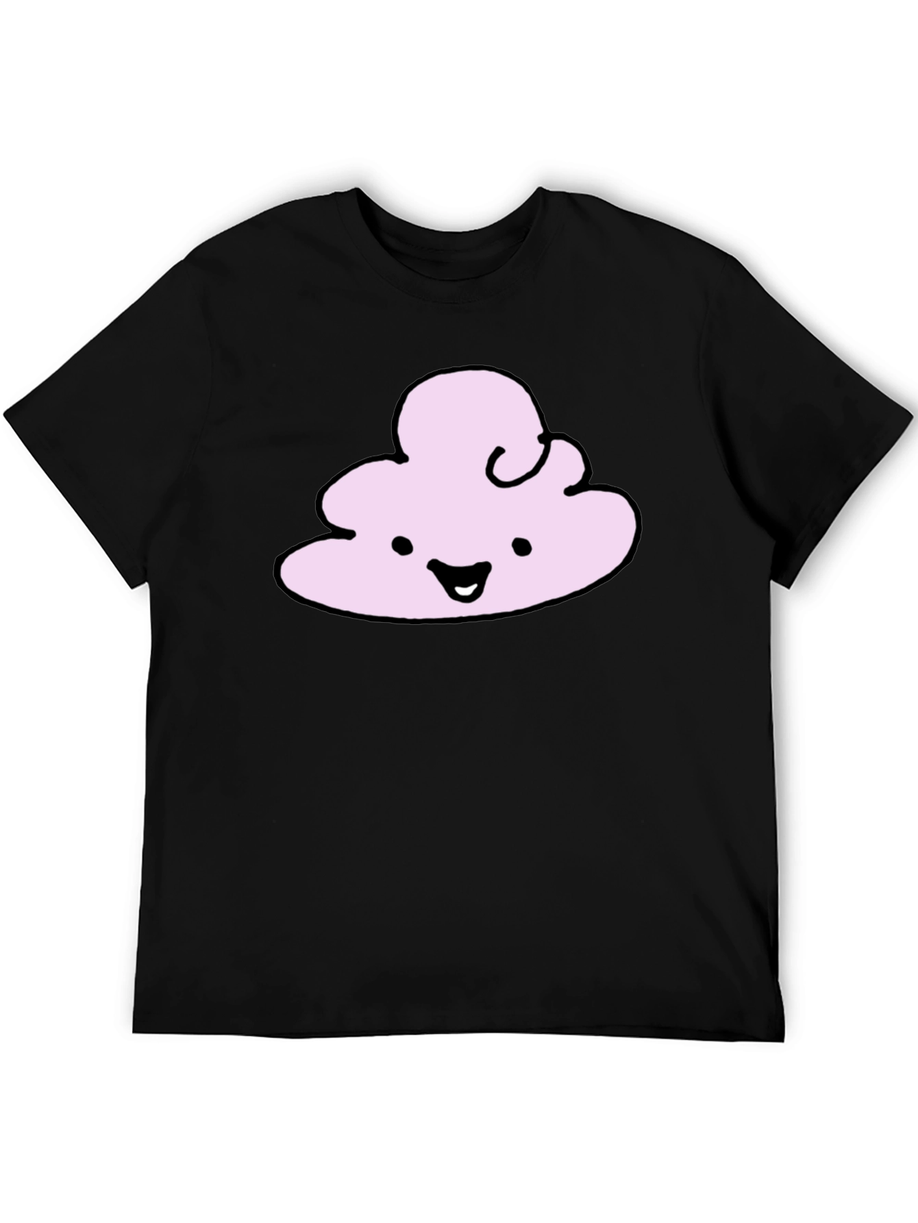Cute Cloud Graphic T-Shirt - Black Cotton Tee