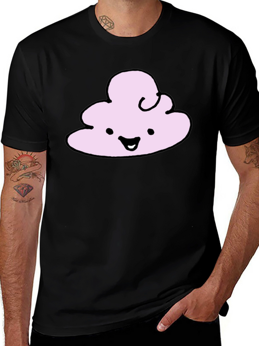 Cute Cloud Graphic T-Shirt - Black Cotton Tee