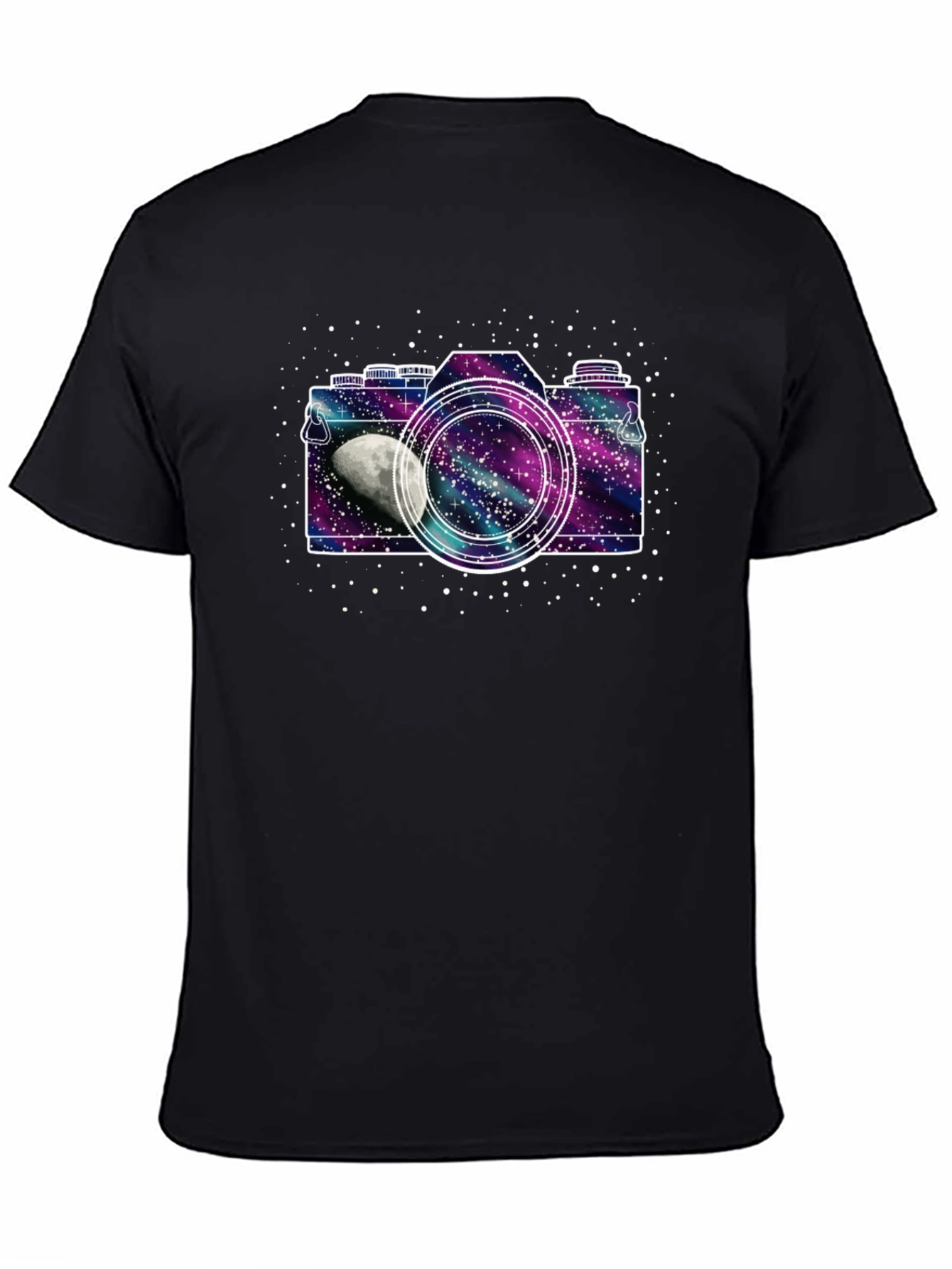Galaxy Camera Black T-Shirt - Space Photographer Tee