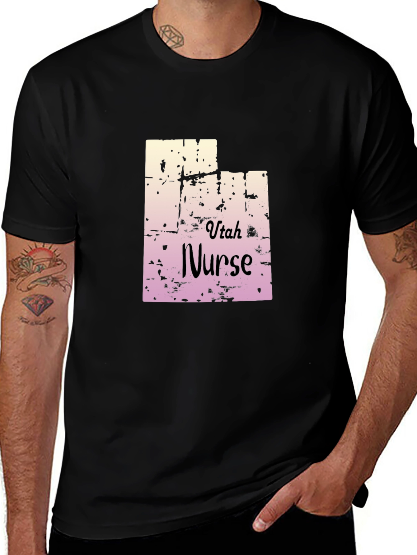 Utah Nurse T-Shirt - Distressed State Pride