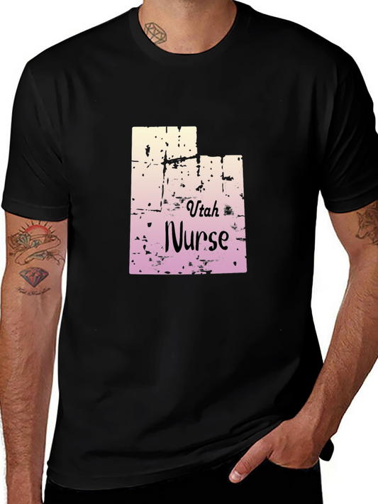 Utah Nurse T-Shirt - Distressed State Pride