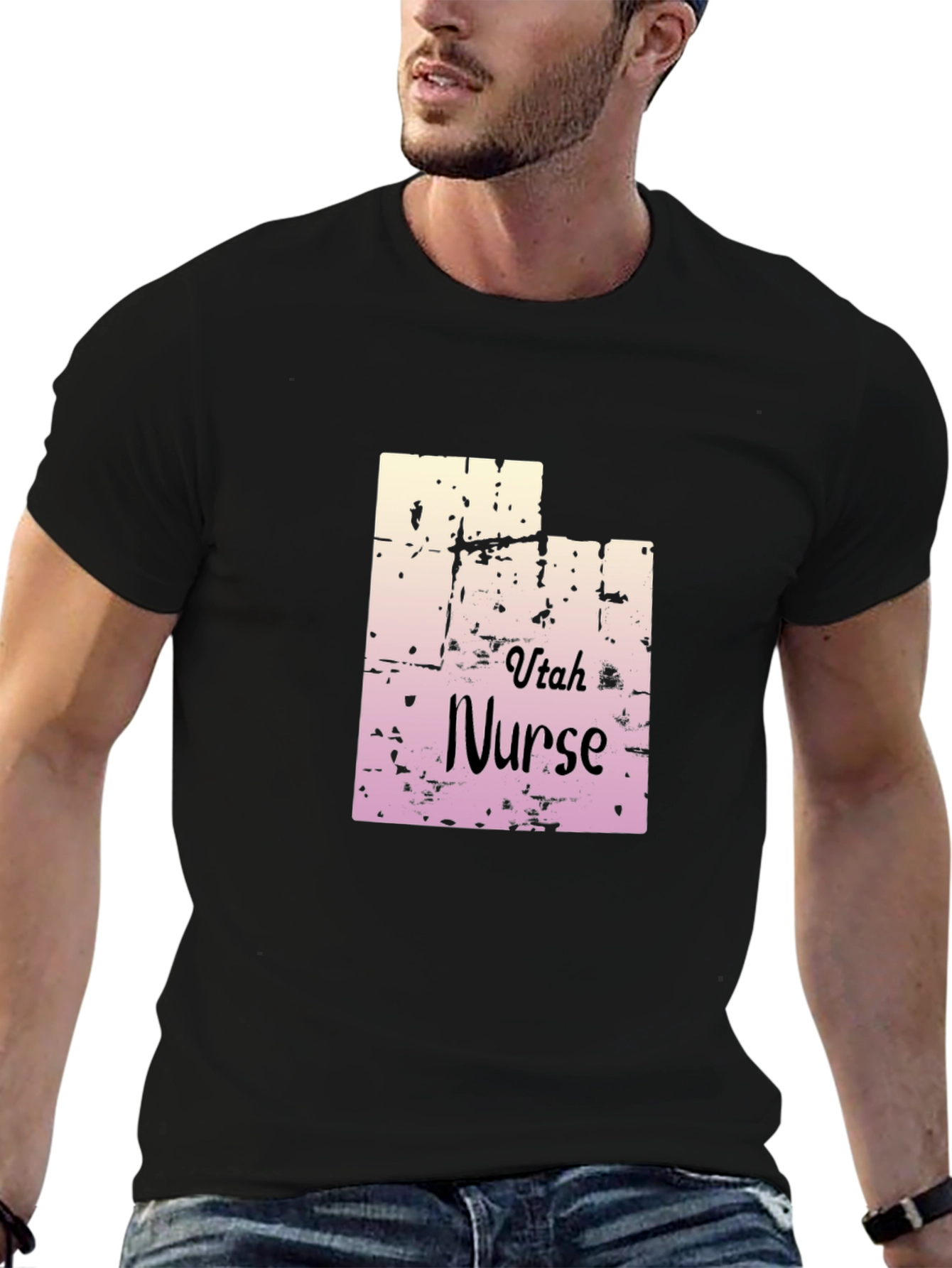Utah Nurse T-Shirt - Distressed State Pride