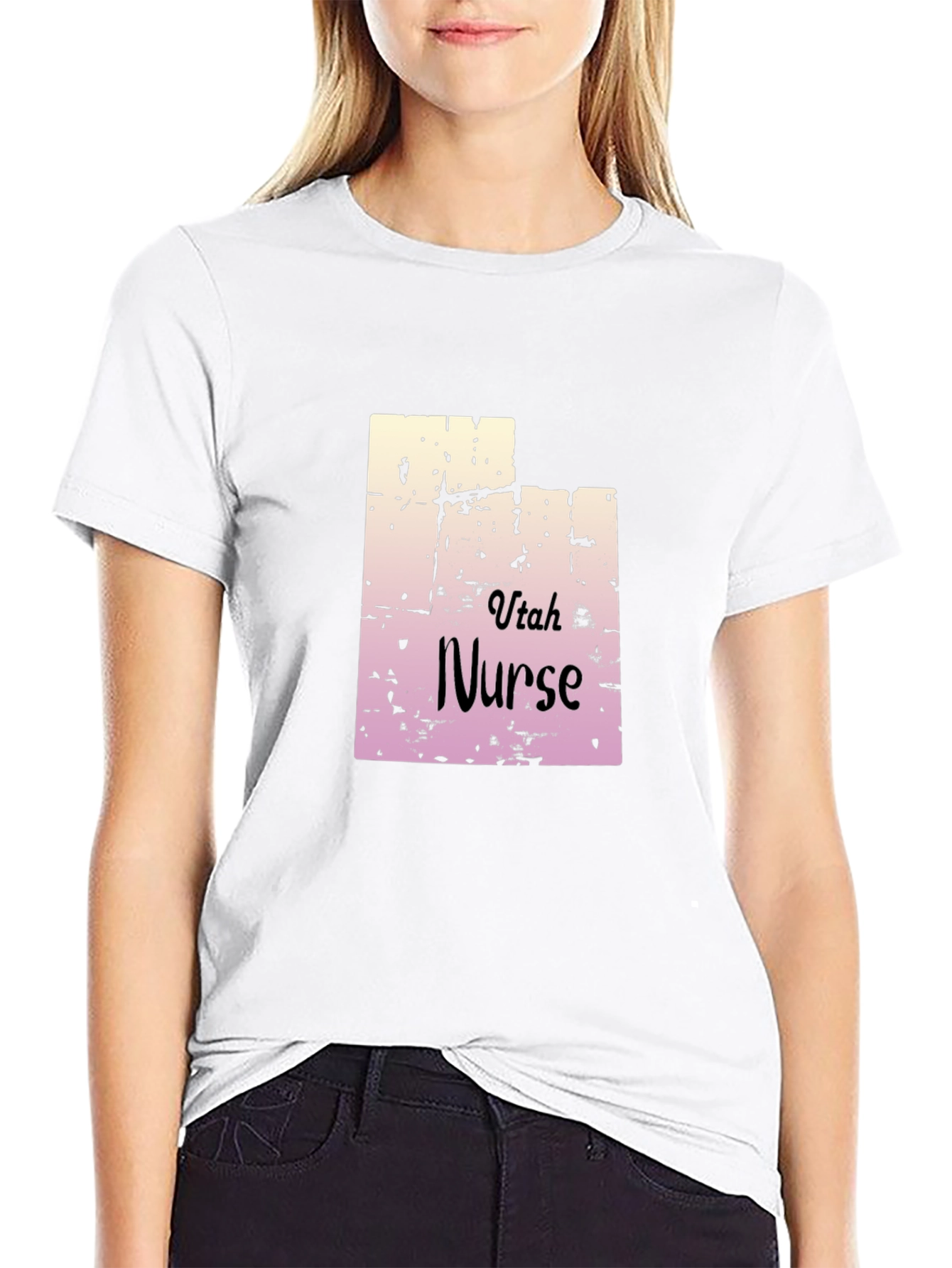 Utah Nurse T-Shirt - Distressed State Pride