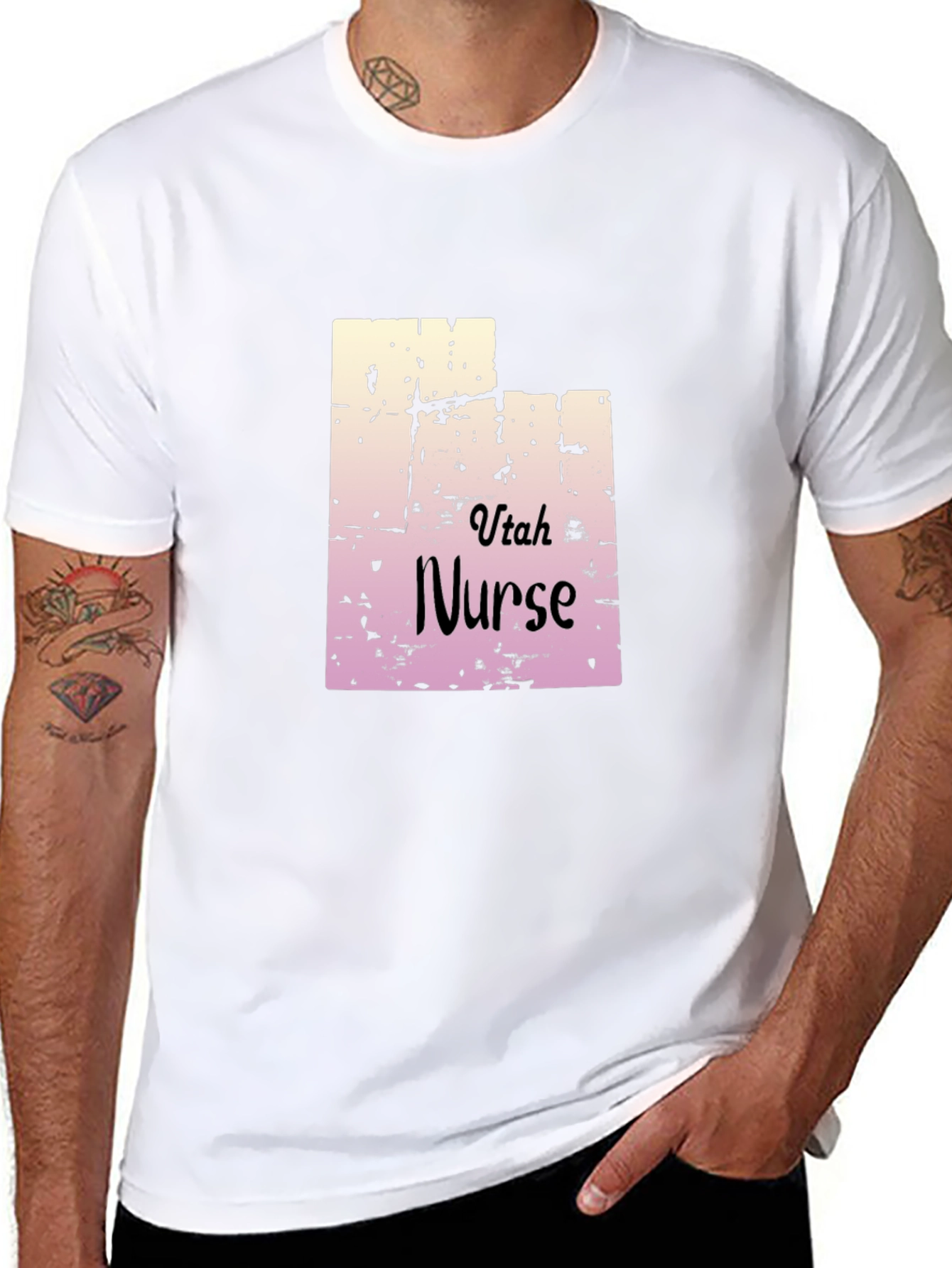 Utah Nurse T-Shirt - Distressed State Pride