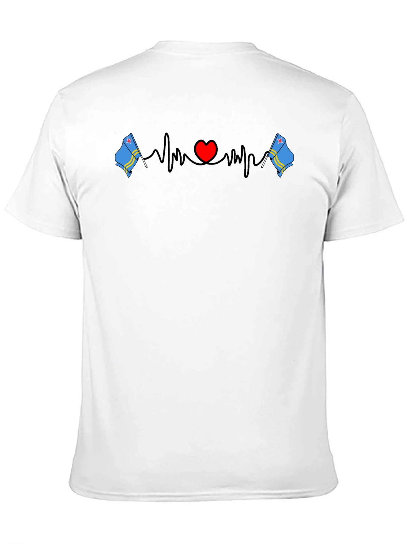 Aruba Flag Heartbeat T-Shirt