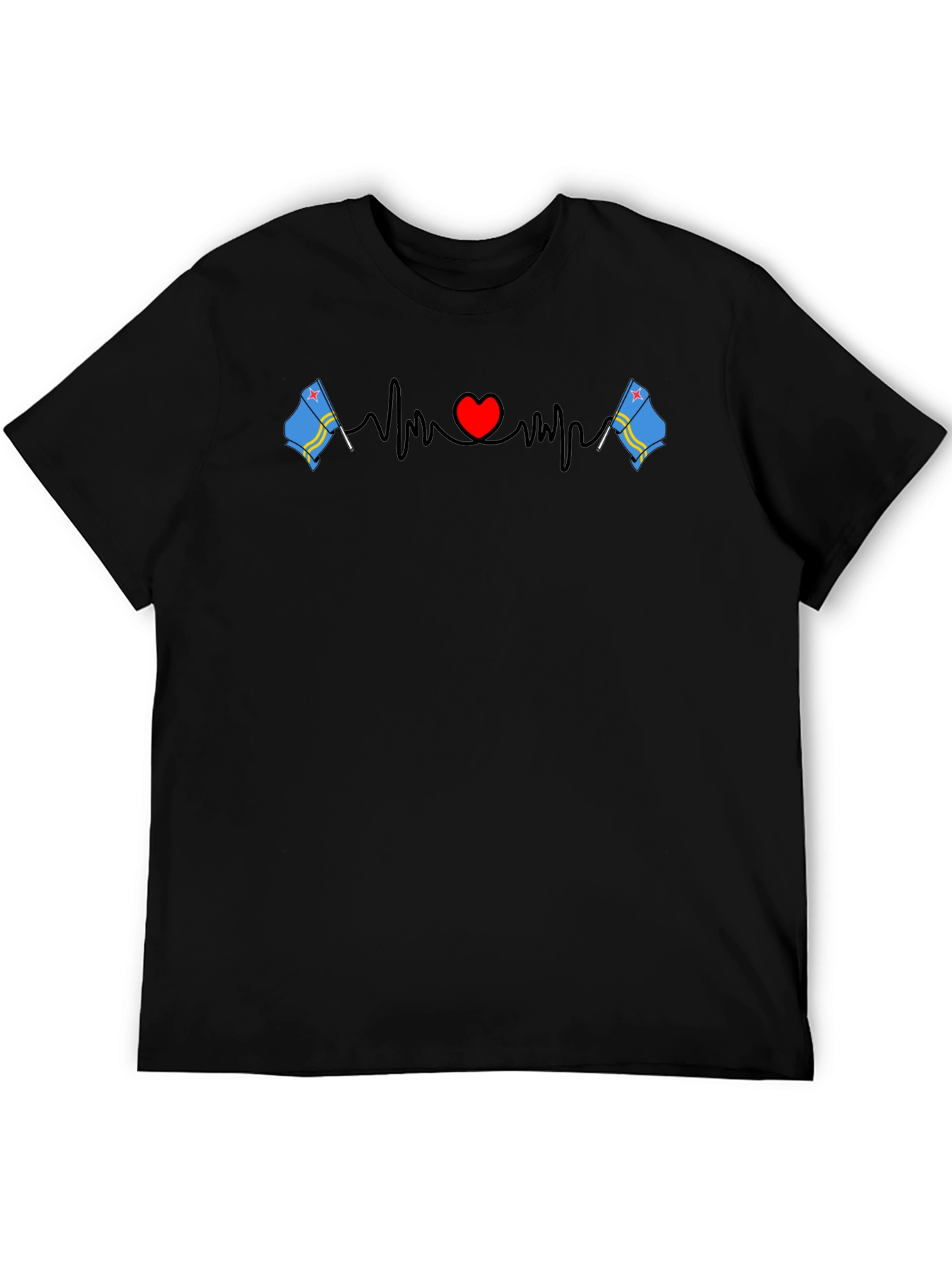 Aruba Flag Heartbeat T-Shirt