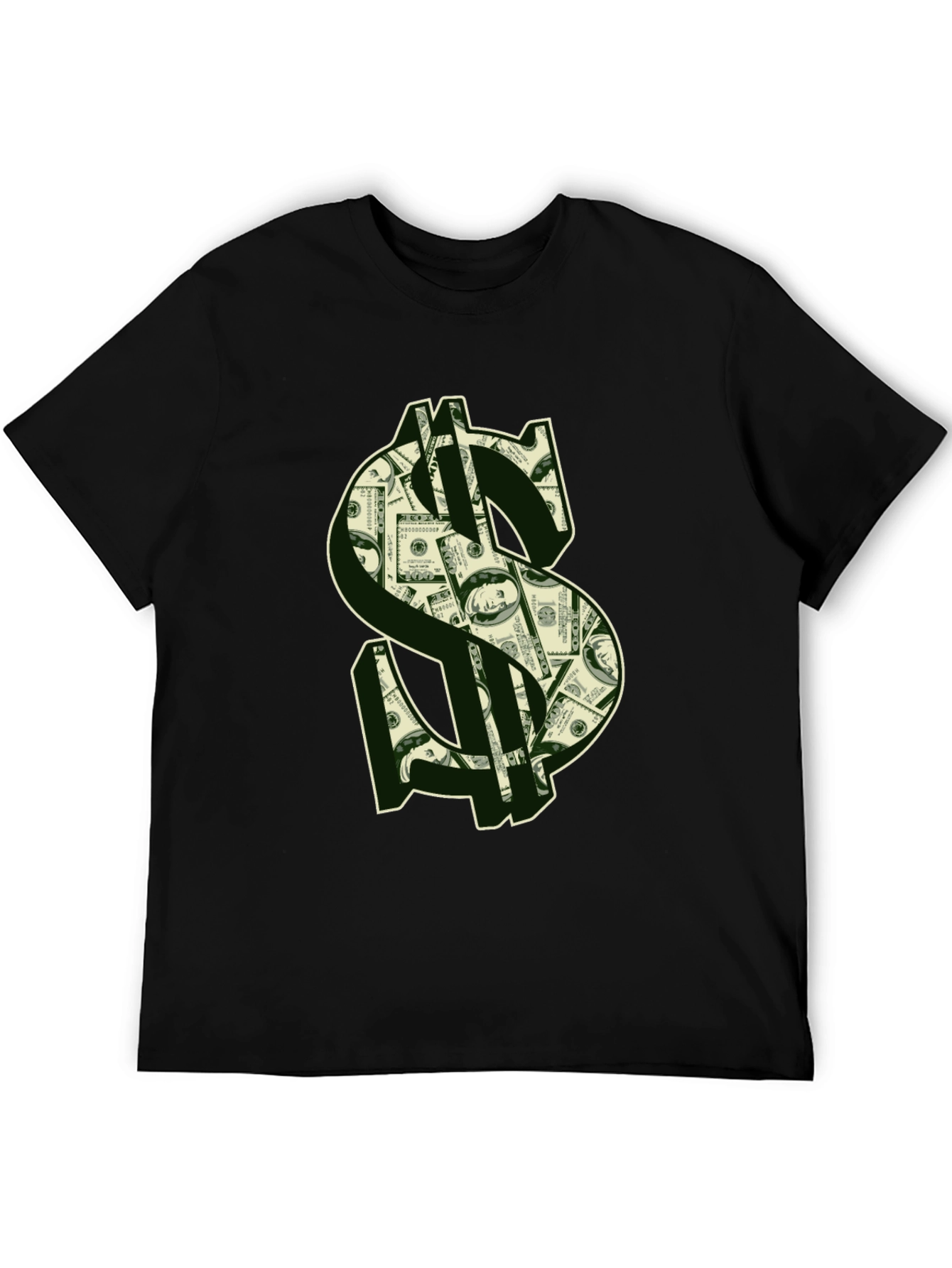 Money Print Graphic Tee - Black