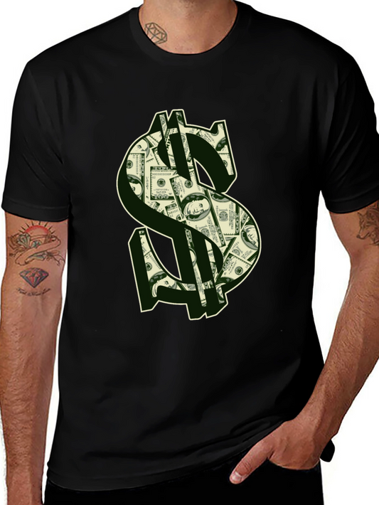 Money Print Graphic Tee - Black