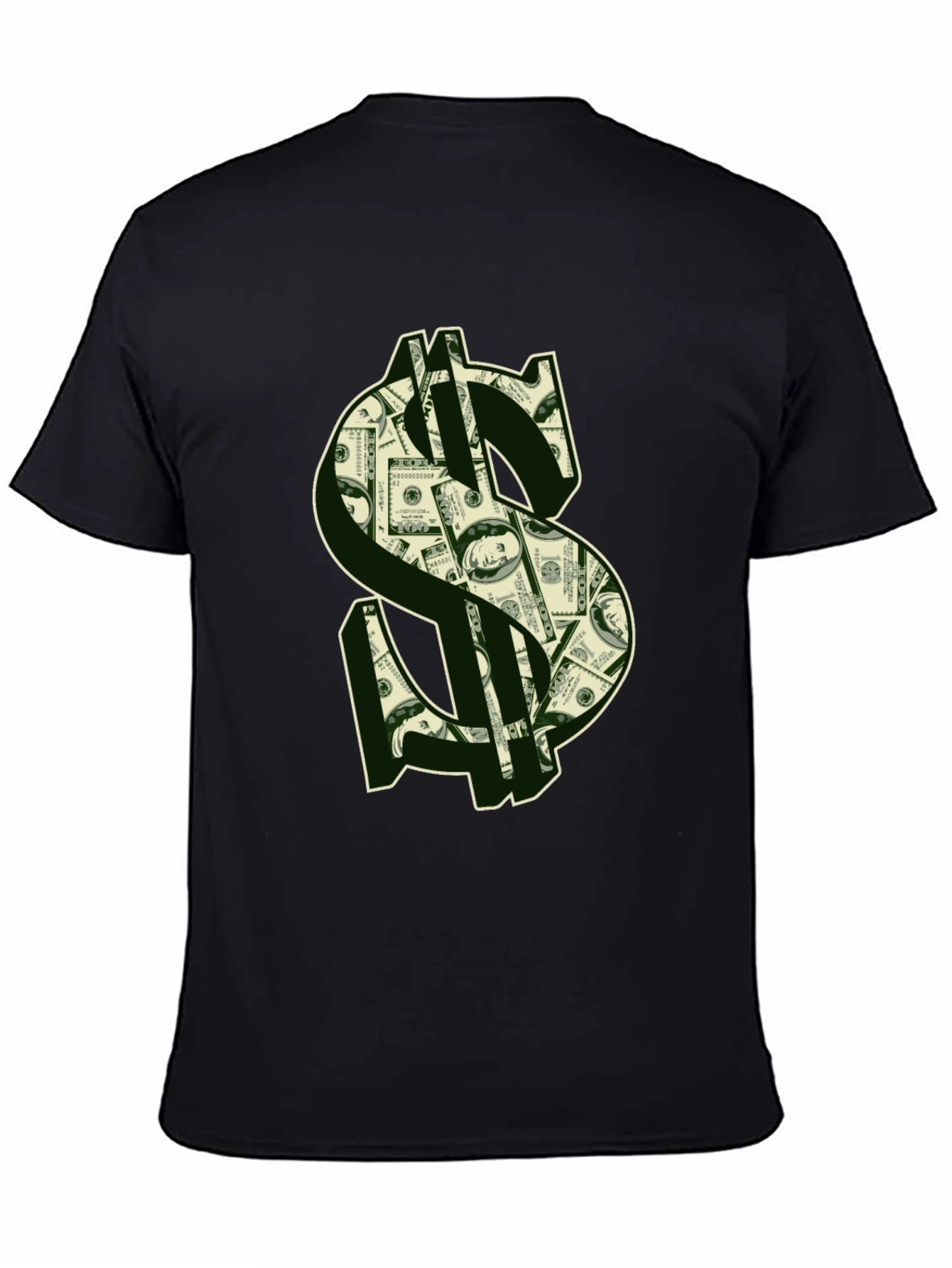 Money Print Graphic Tee - Black