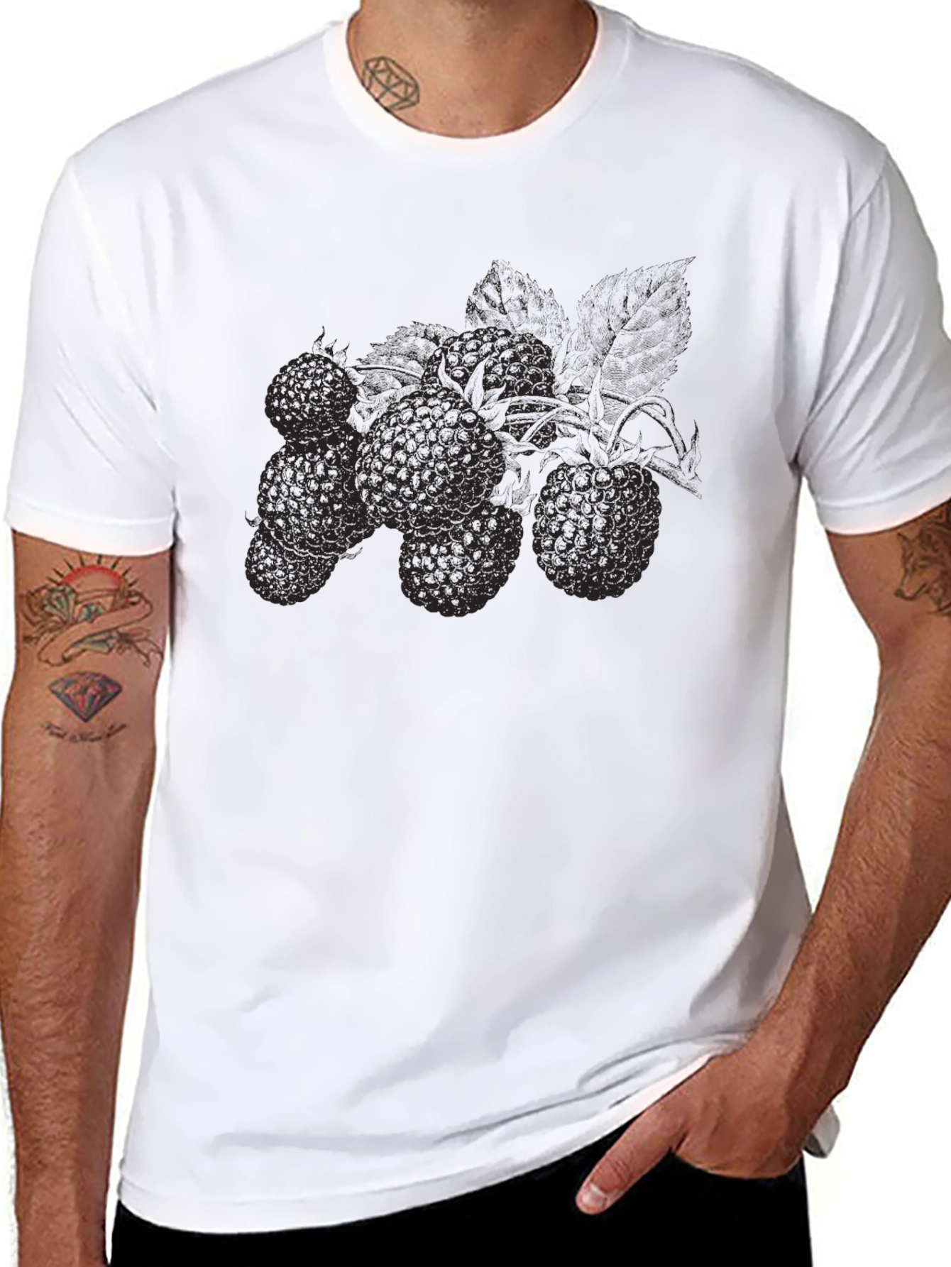 Berry Graphic Black T-Shirt