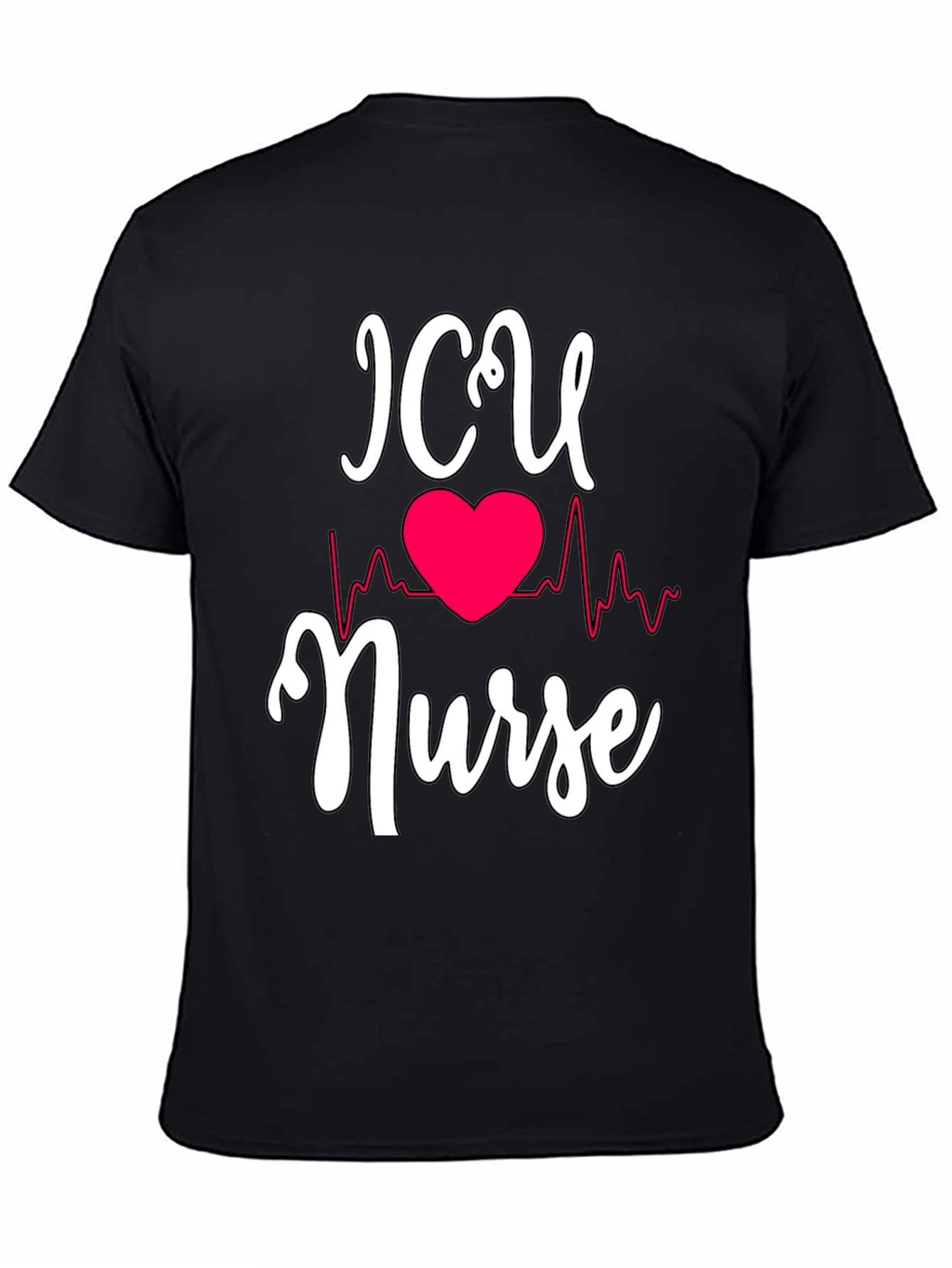 ICU Nurse Heartbeat Graphic T-Shirt