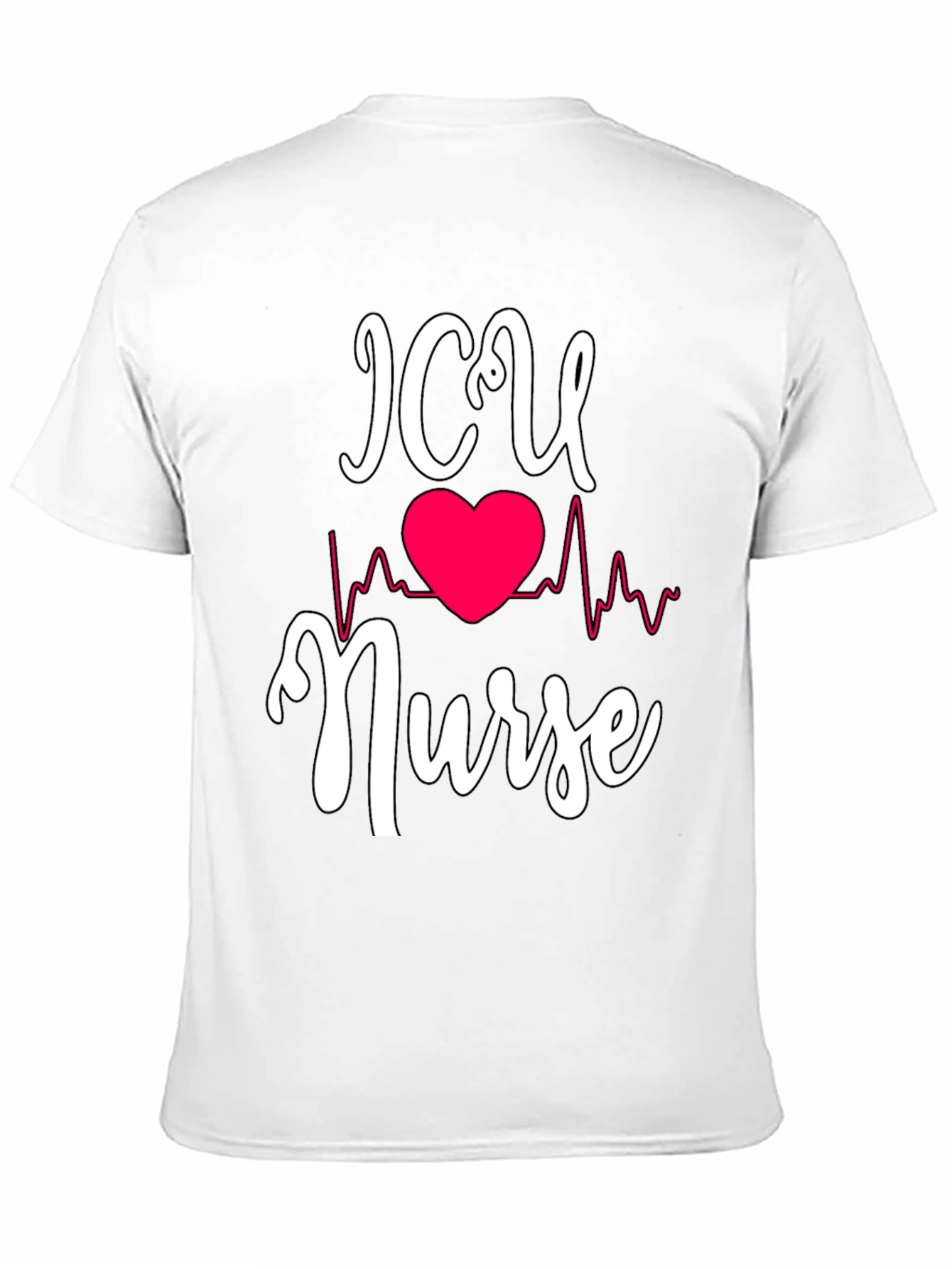 ICU Nurse Heartbeat Graphic T-Shirt