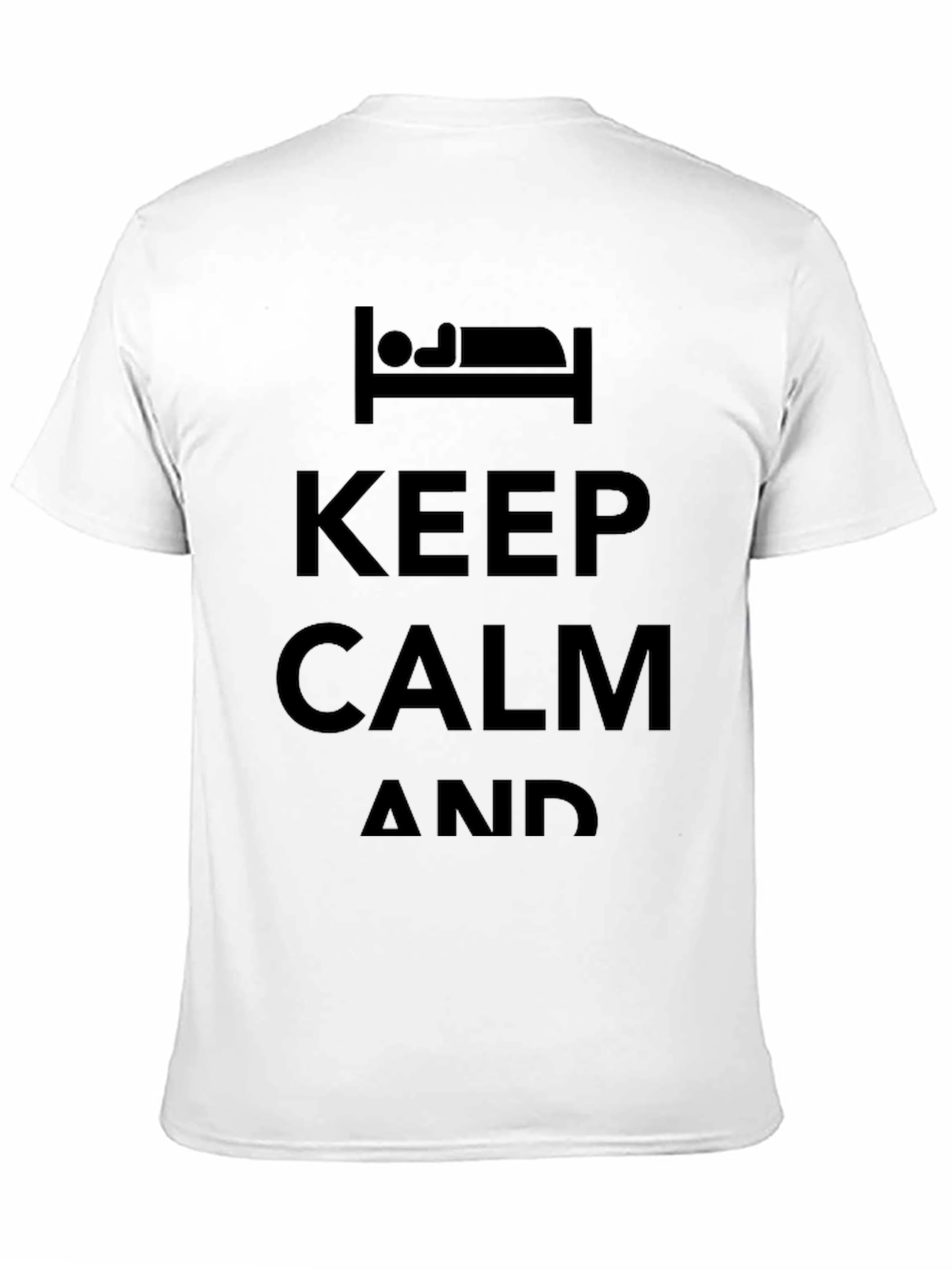 Keep Calm and Sleep T-Shirt - Black Cotton Blend