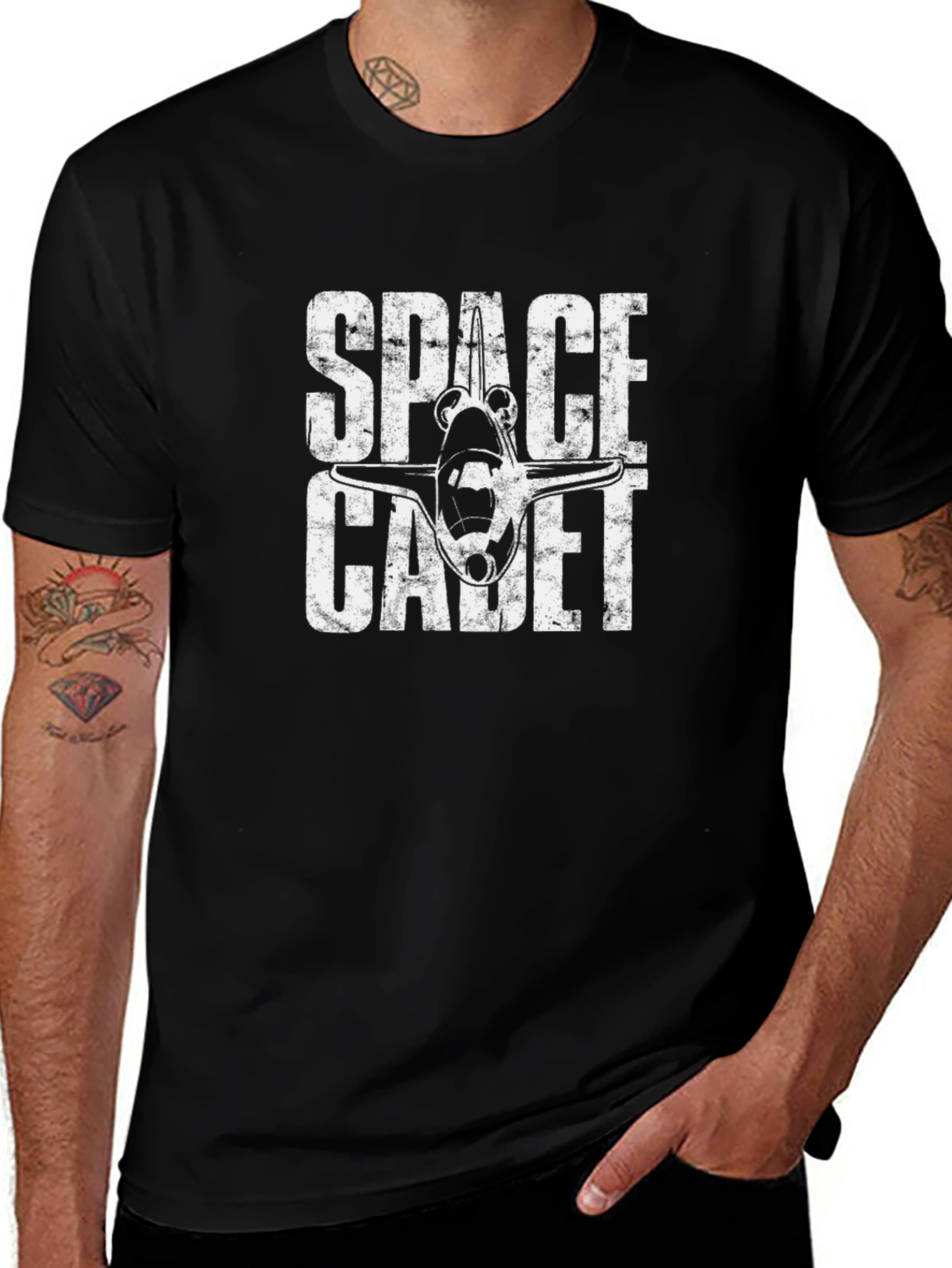 Space Cadet Shuttle T-Shirt - Black