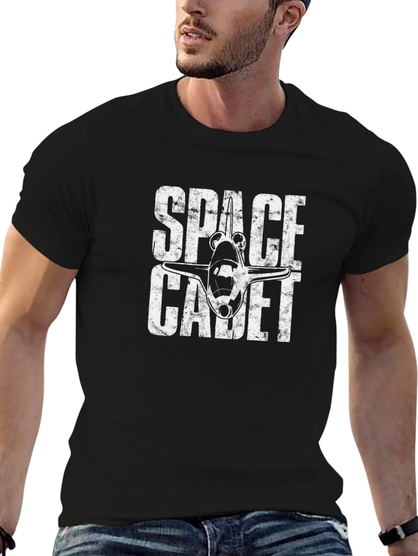 Space Cadet Shuttle T-Shirt - Black