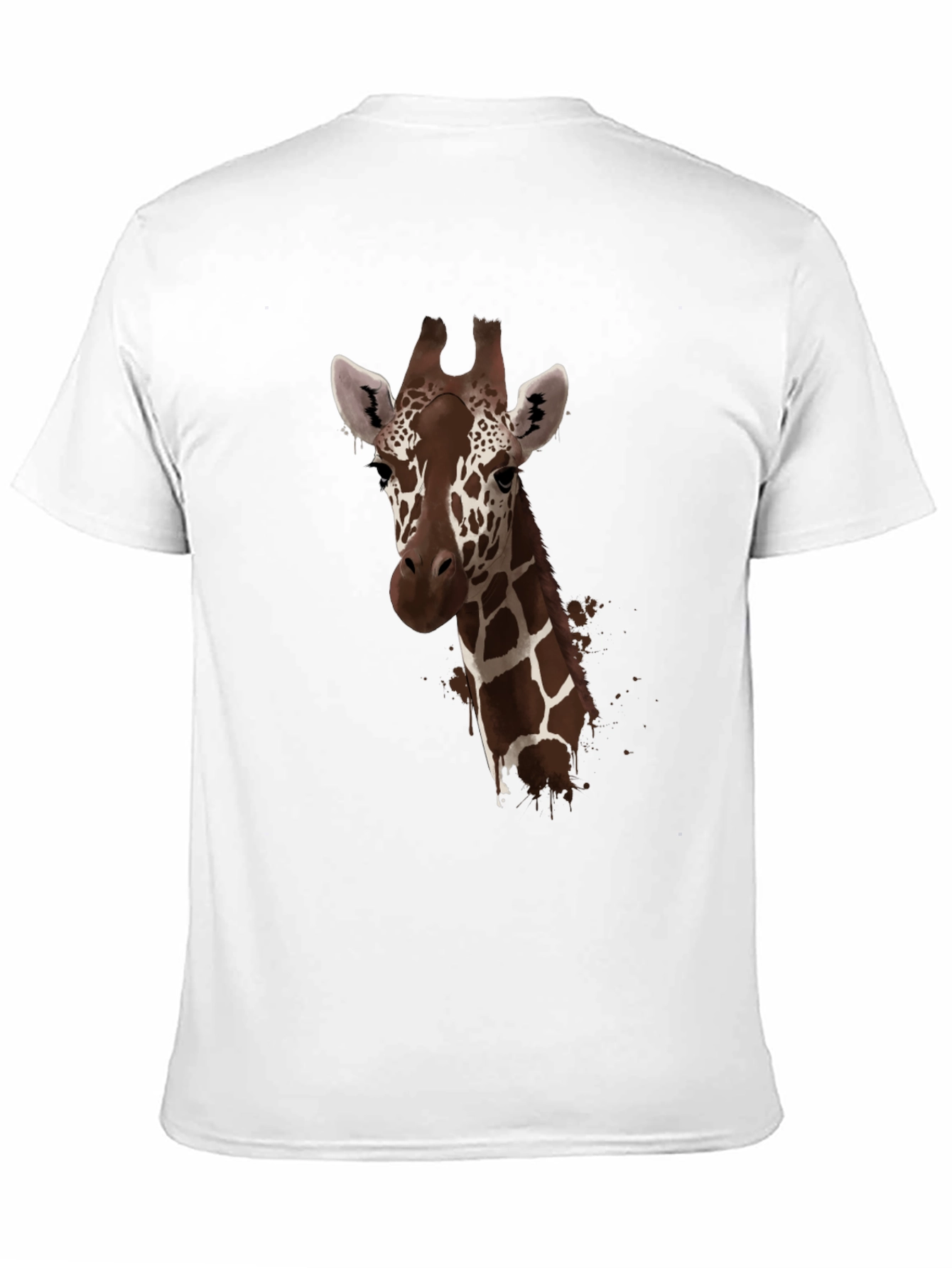 Giraffe Print Black T-Shirt - Stylish Animal Design