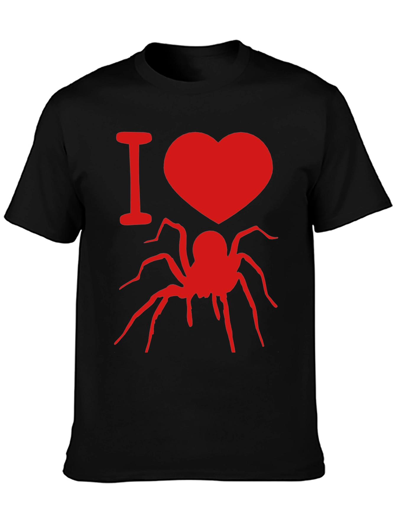 I Heart Spiders Graphic Tee - Black Cotton T-Shirt
