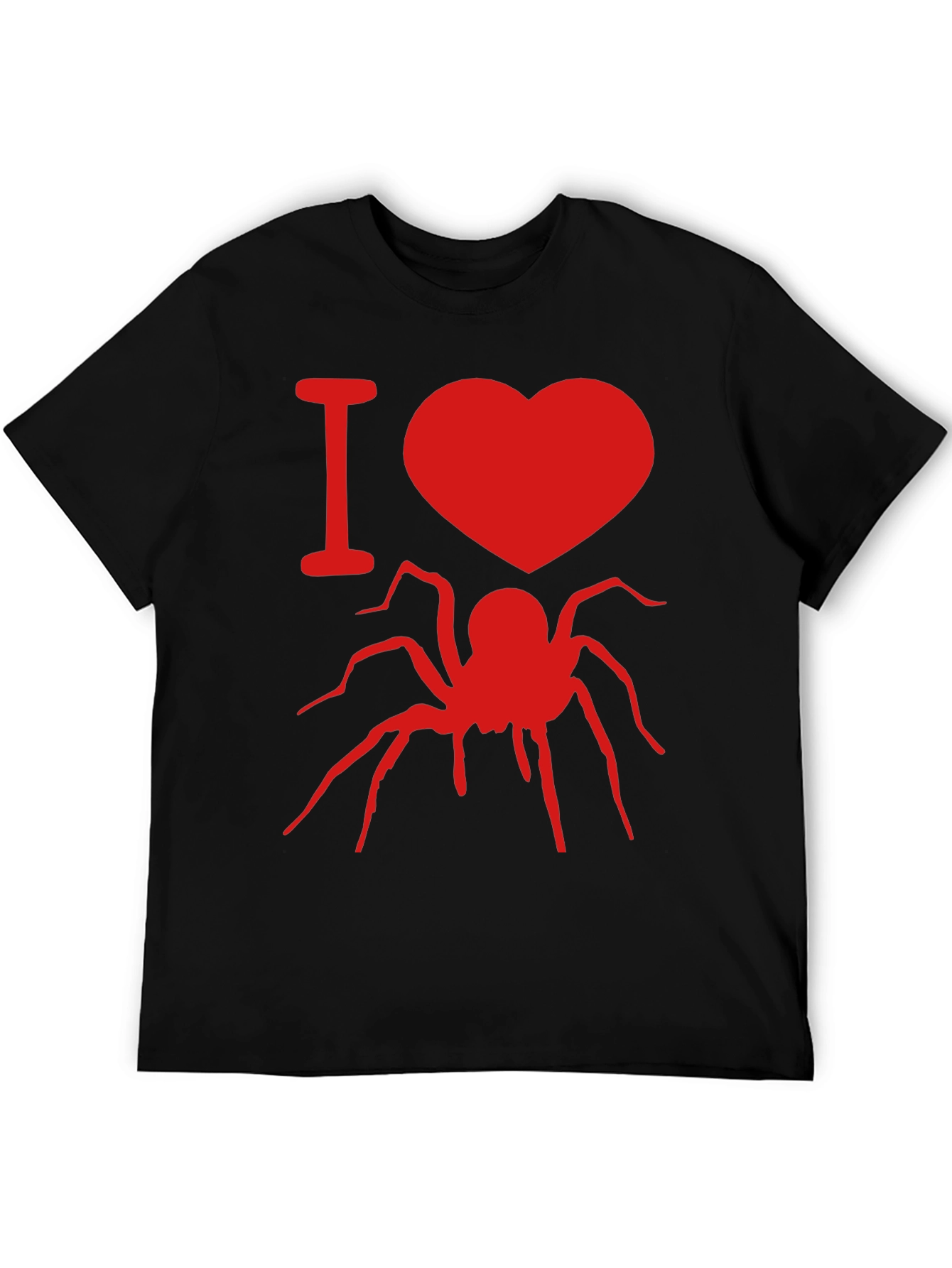 I Heart Spiders Graphic Tee - Black Cotton T-Shirt