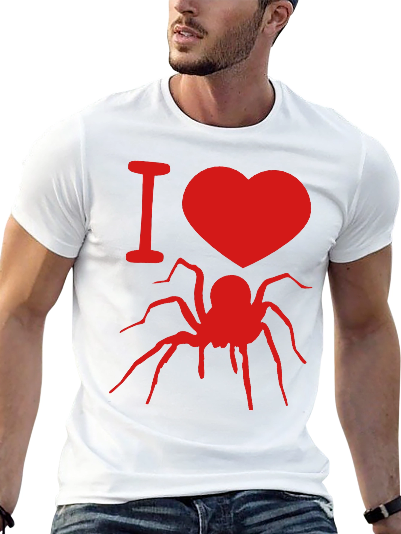 I Heart Spiders Graphic Tee - Black Cotton T-Shirt