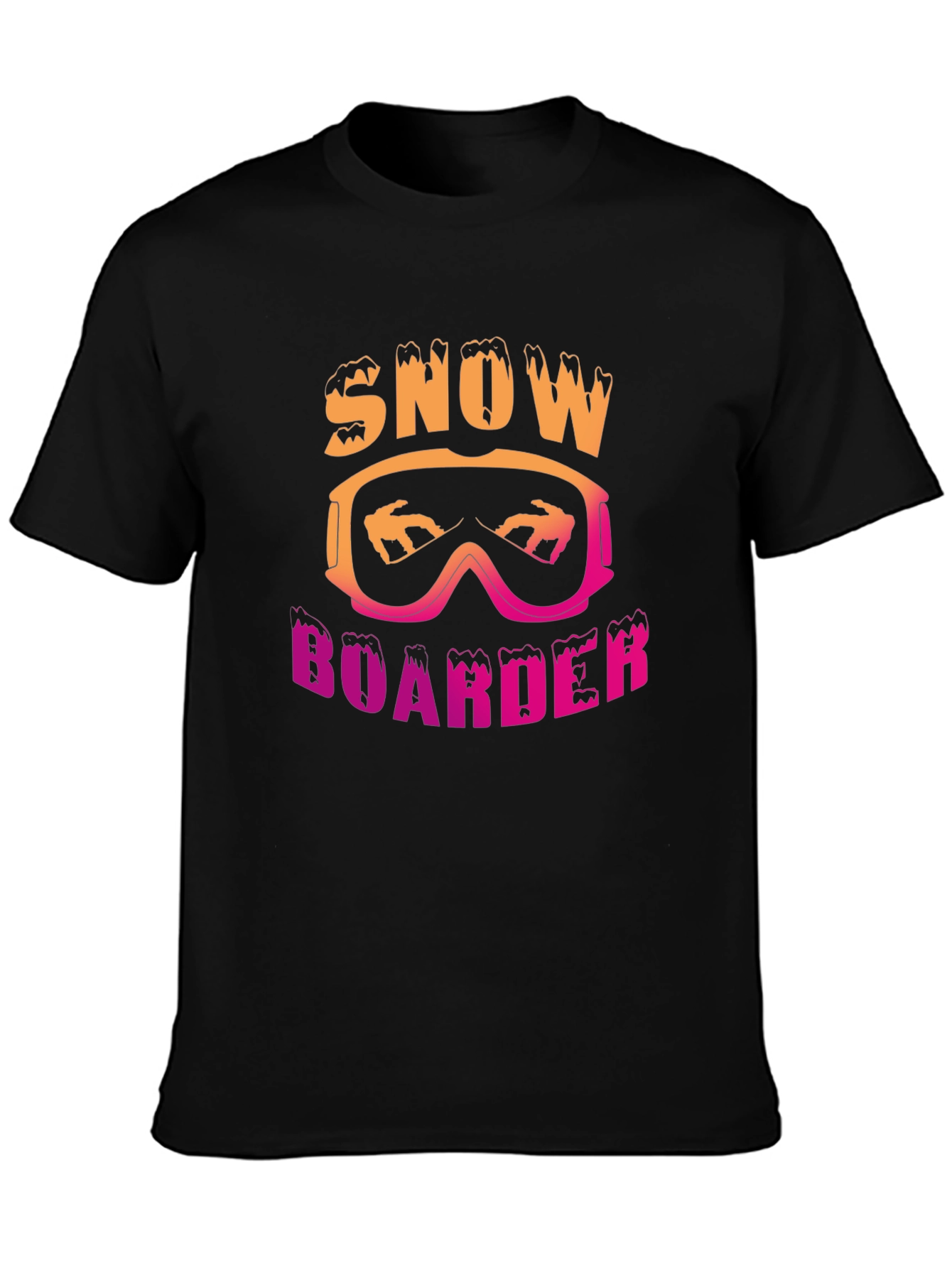 Snowboarder Graphic Tee - Black