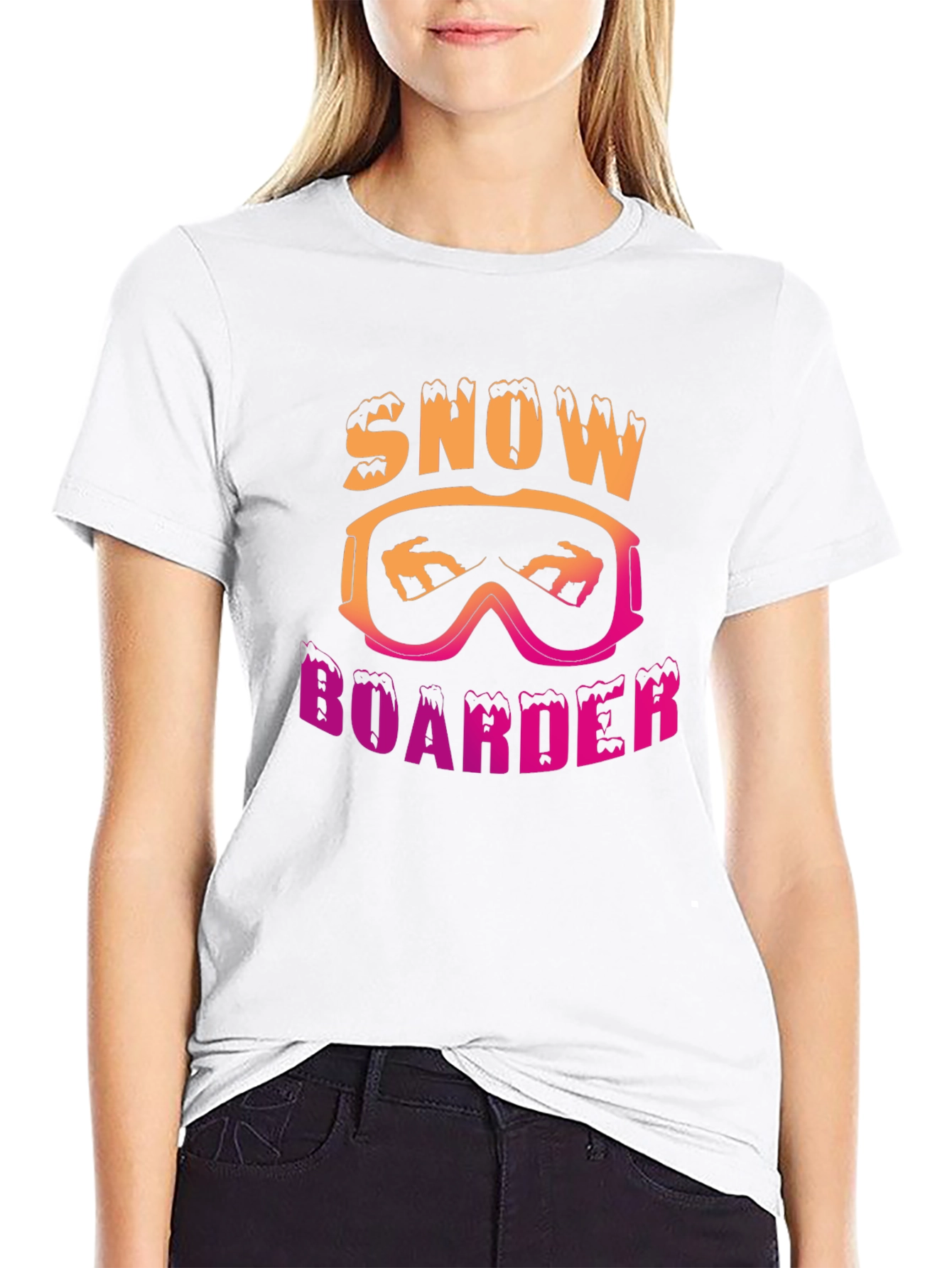 Snowboarder Graphic Tee - Black