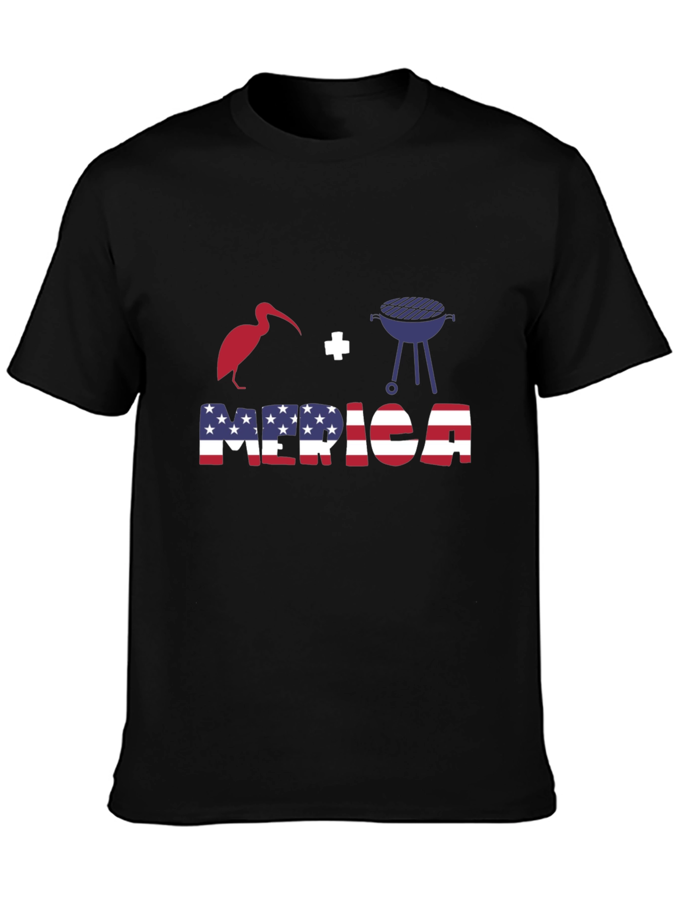 Patriotic T-Shirt: Bird + Grill = Merica